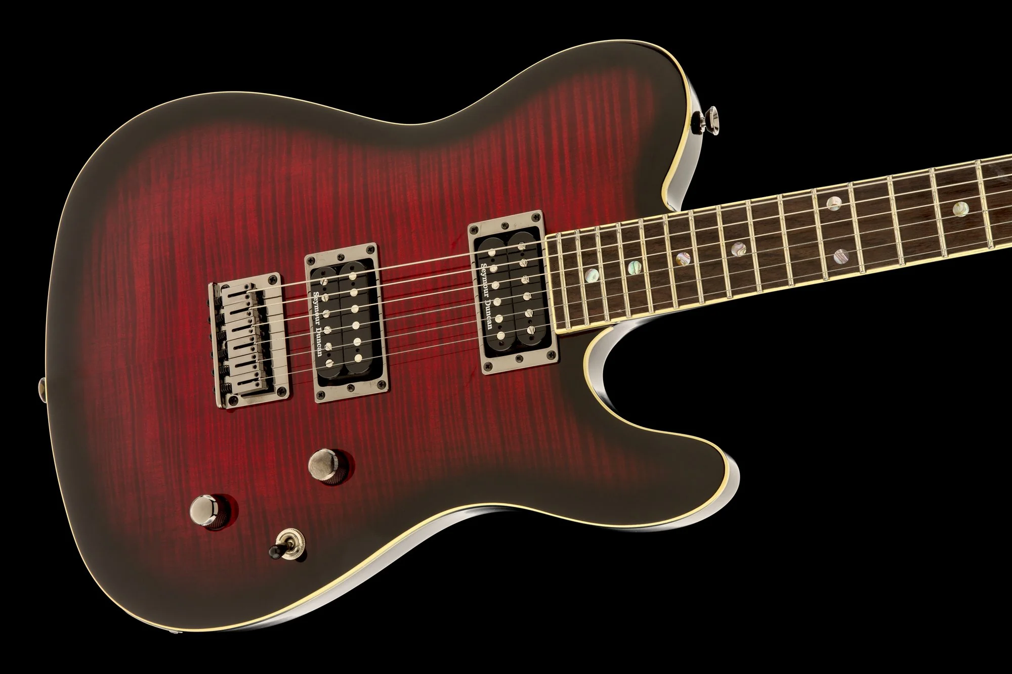 Fender Special Edition Custom Telecaster FMT HH Laurel Fingerboard Black Cherry Burst Electric Guitar - Image 3