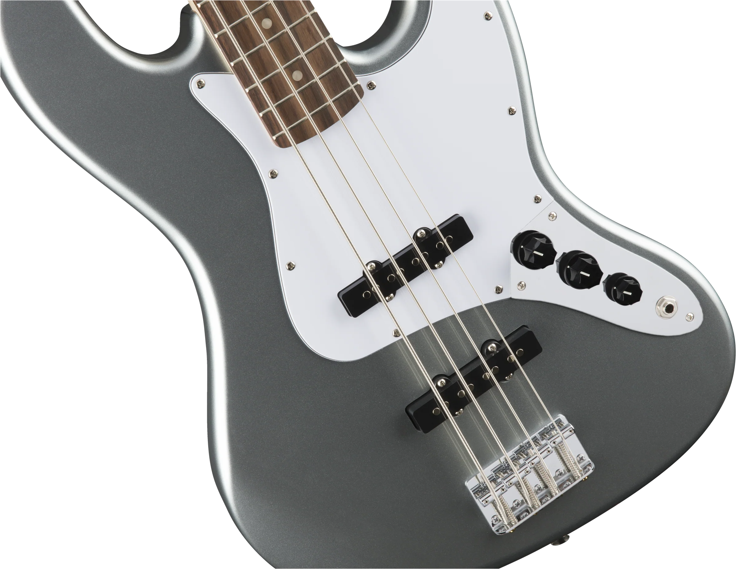 Squier Affinity Jazz Bass Slick Silver w/ Laurel Fingerboard - Image 4