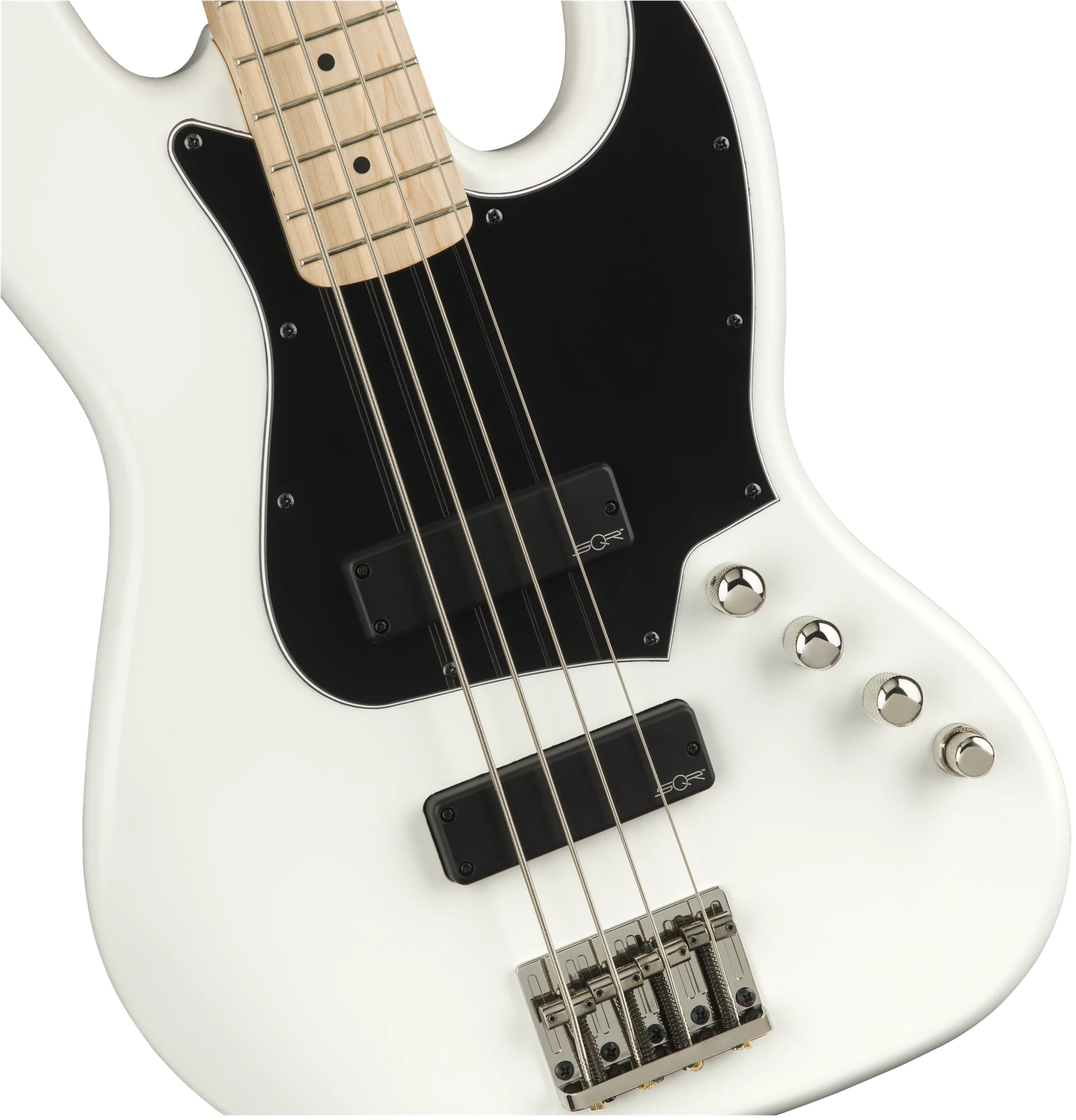 Squier Contemporary Active Jazz Bass HH Maple Fingerboard Flat White - Image 4