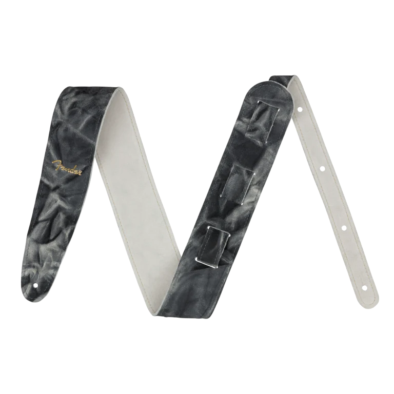 Fender Tie Dye Leather Strap Black Straps