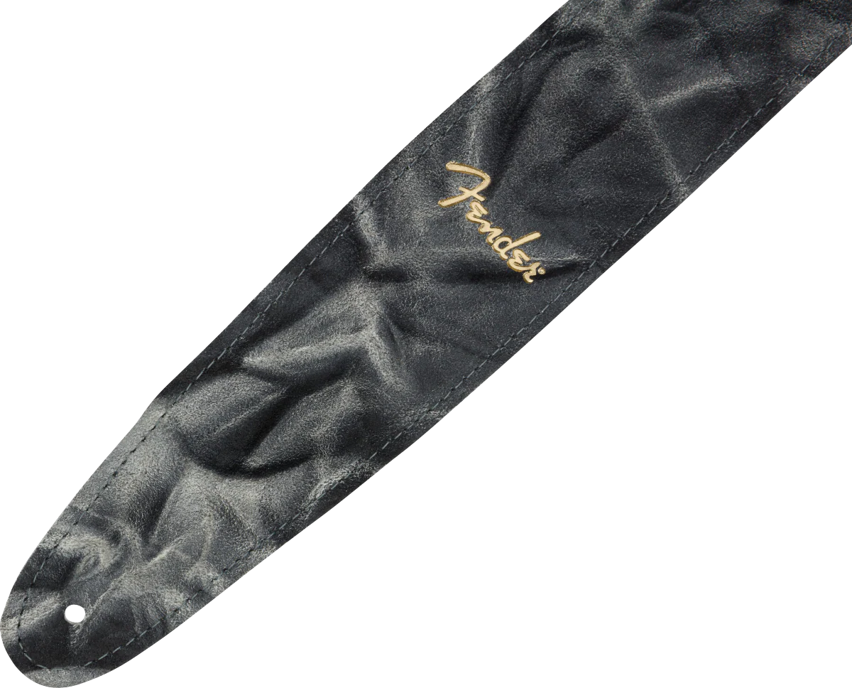 Fender Tie Dye Leather Strap Black Straps - Image 2
