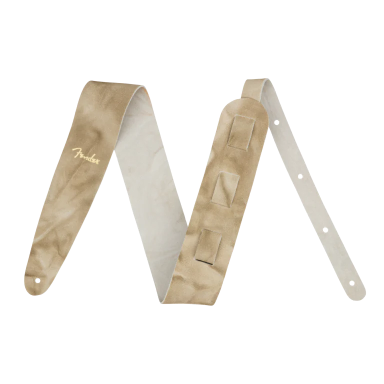 Fender Tie Dye Leather Strap Natural Straps