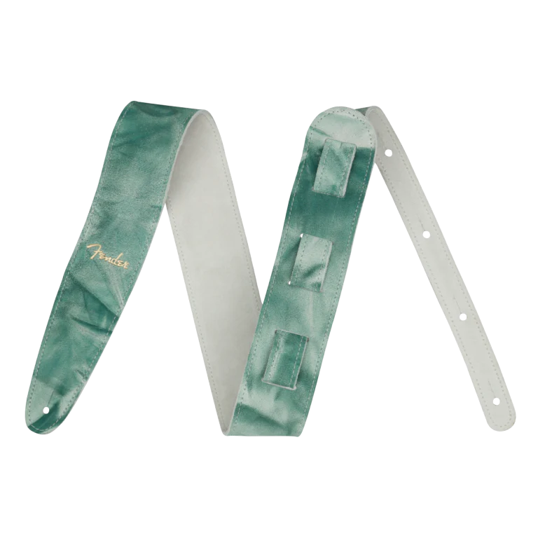 Fender Tie Dye Leather Strap Sage Green Straps