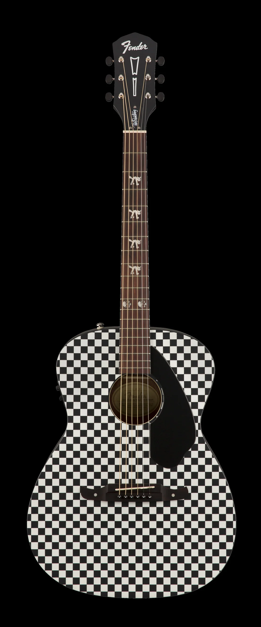 Fender Tim Armstrong Hellcat Walnut Fingerboard Checkerboard - Image 2