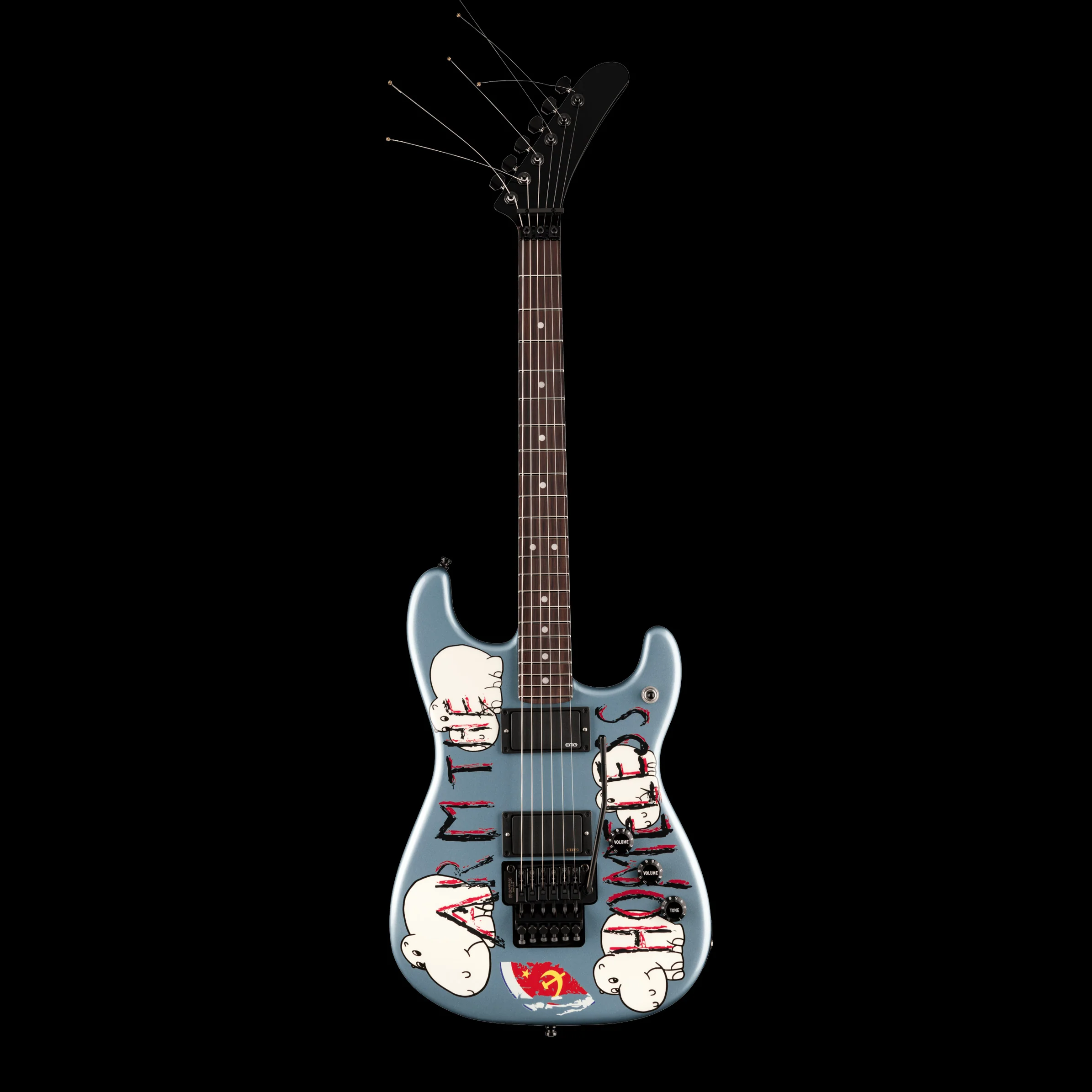 Fender Tom Morello "Arm The Homeless" Blue Ice Metallic With Case - Image 2