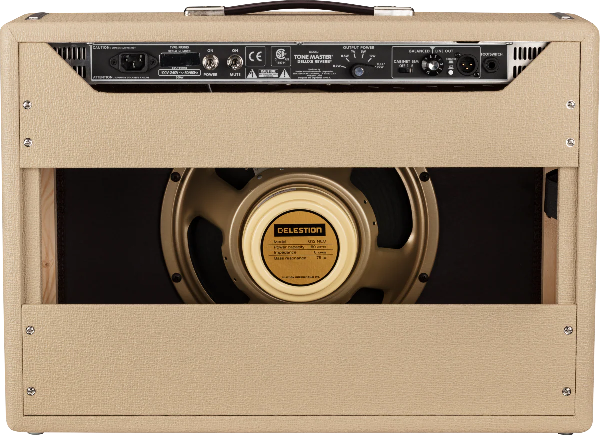Fender Tone Master Deluxe Reverb Blonde Guitar Amp Combo - Image 2