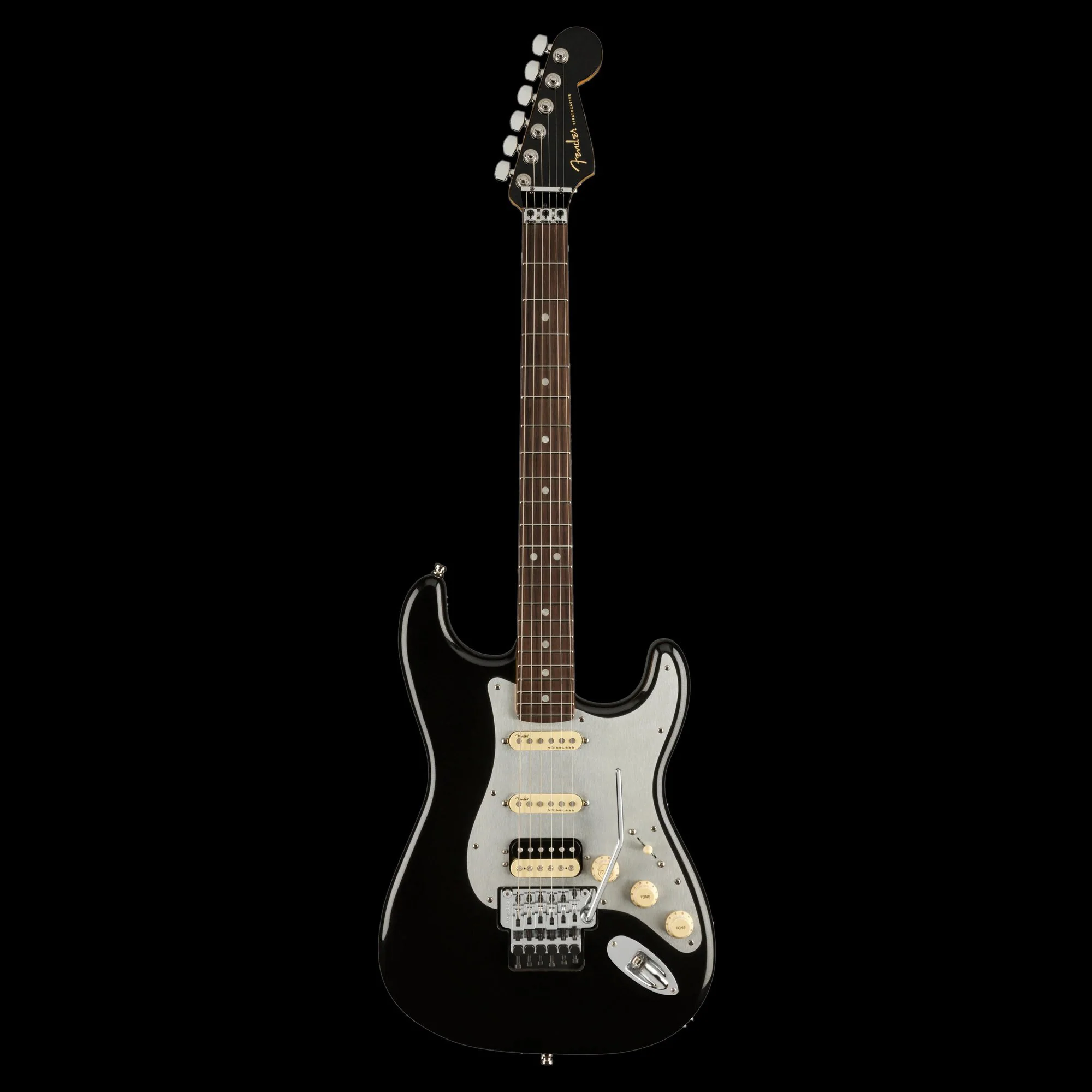 Fender Ultra Luxe Stratocaster HSS Floyd Rose Mystic Black Guitar With Case - Demo - Image 2