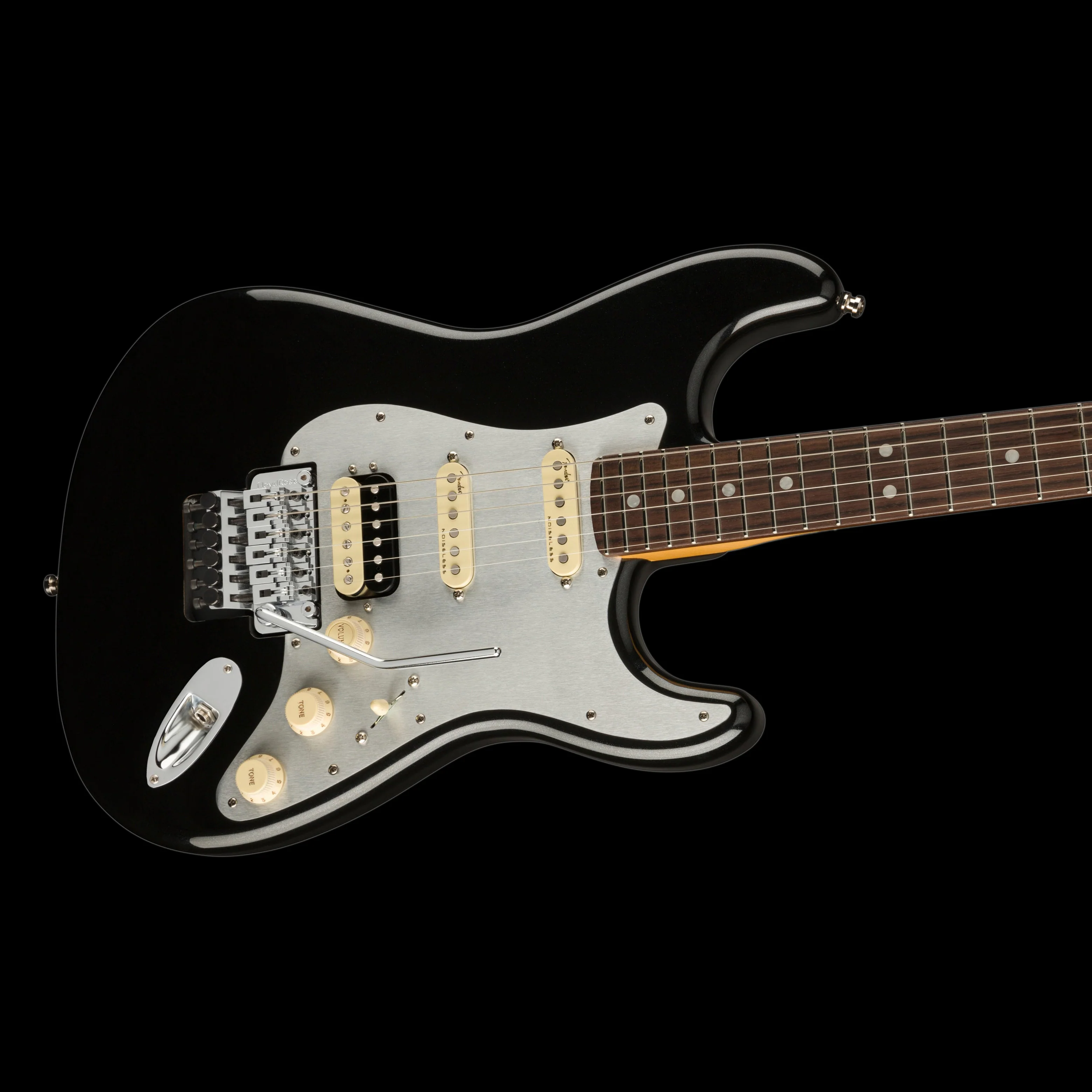 Fender Ultra Luxe Stratocaster HSS Floyd Rose Mystic Black Guitar With Case - Demo - Image 3