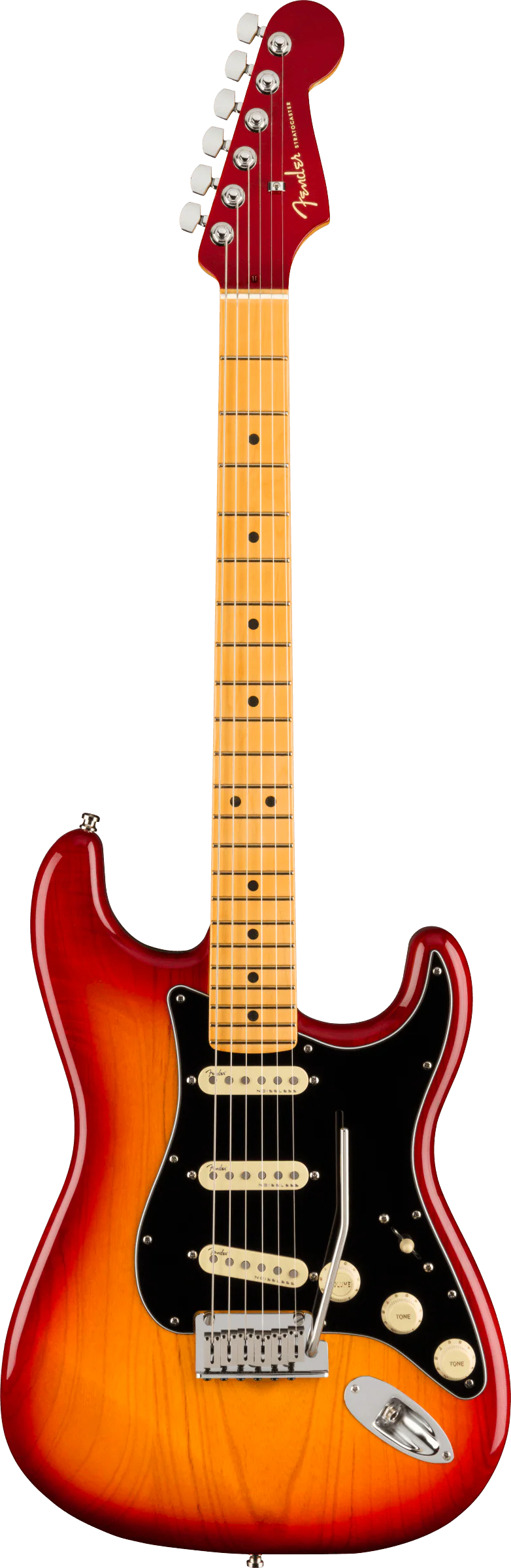 Fender Ultra Luxe Stratocaster Maple Fingerboard Plasma Red Burst Electric Guitar - Image 2