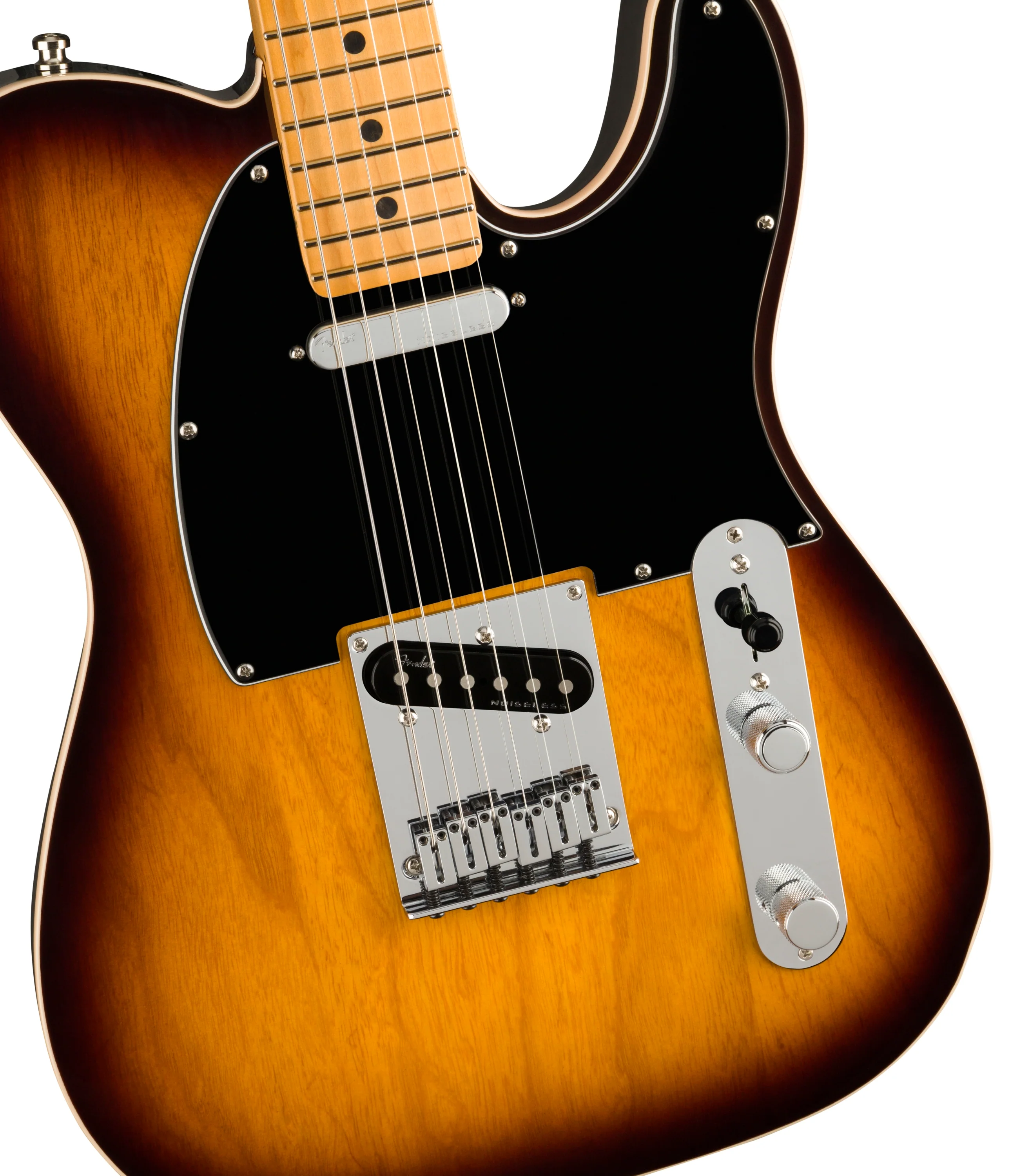Fender American Ultra Luxe Telecaster Maple Fingerboard 2-Tone Sunburst with Case - Image 4