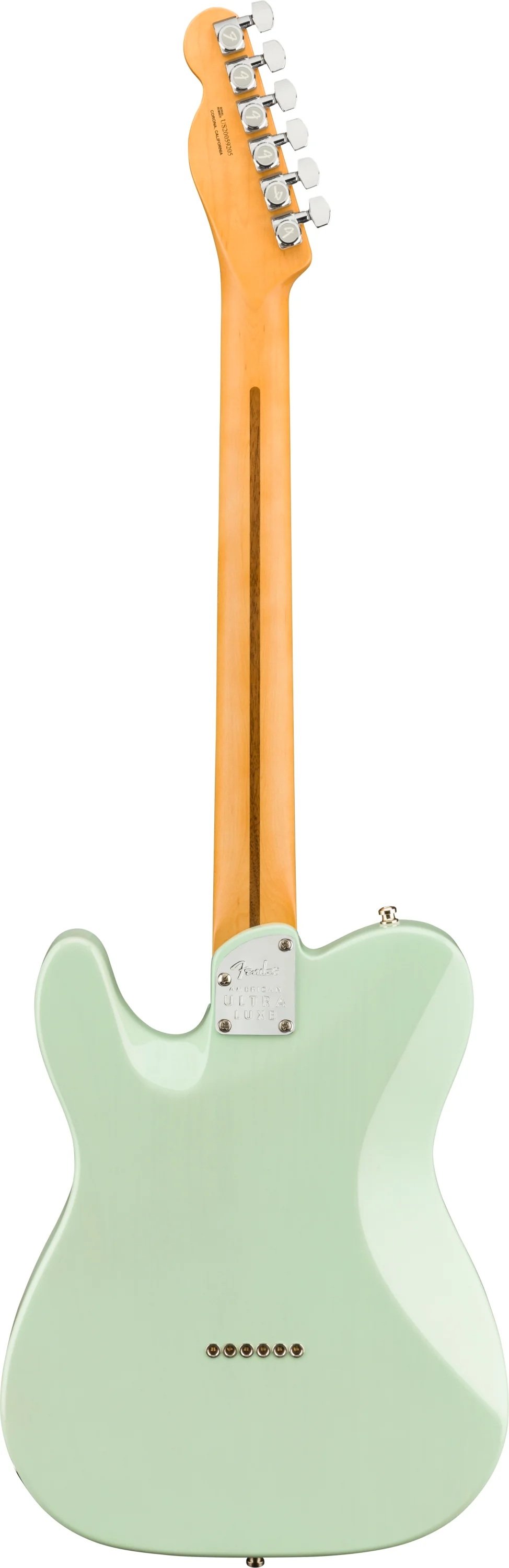 Fender Ultra Luxe Telecaster Rosewood Neck Transparent Surf Green with Case - Image 3