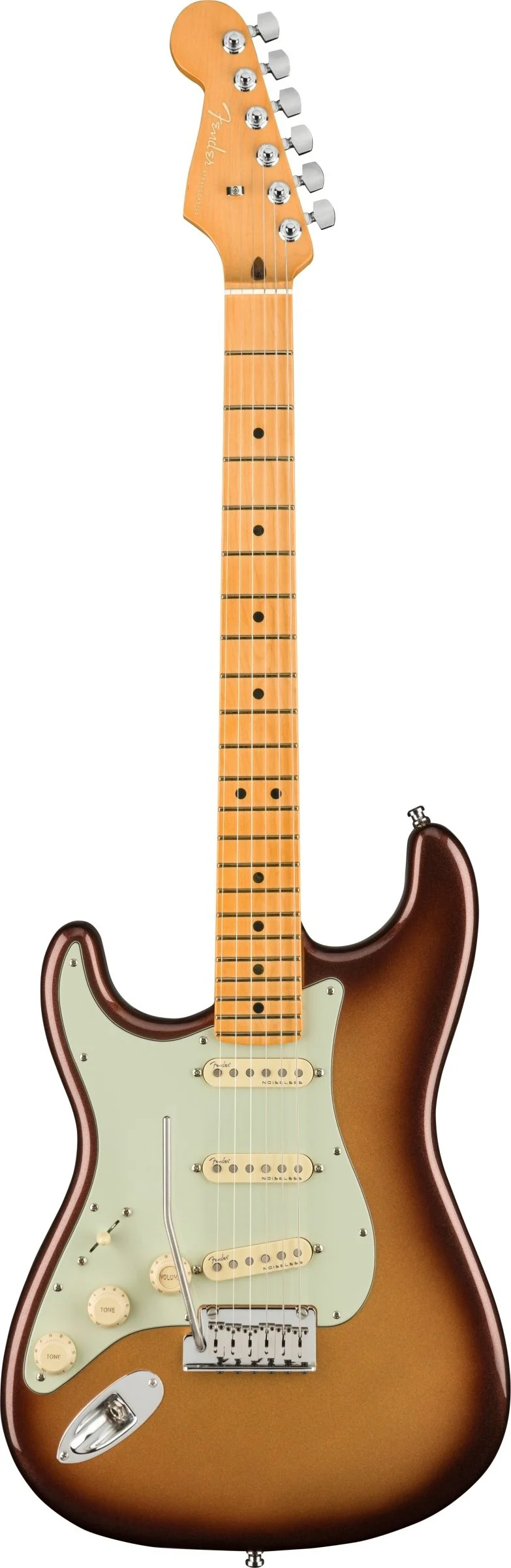 Fender Ultra Stratocaster Left-Handed Maple Fingerboard Mocha Burst Electric Guitar - Image 2