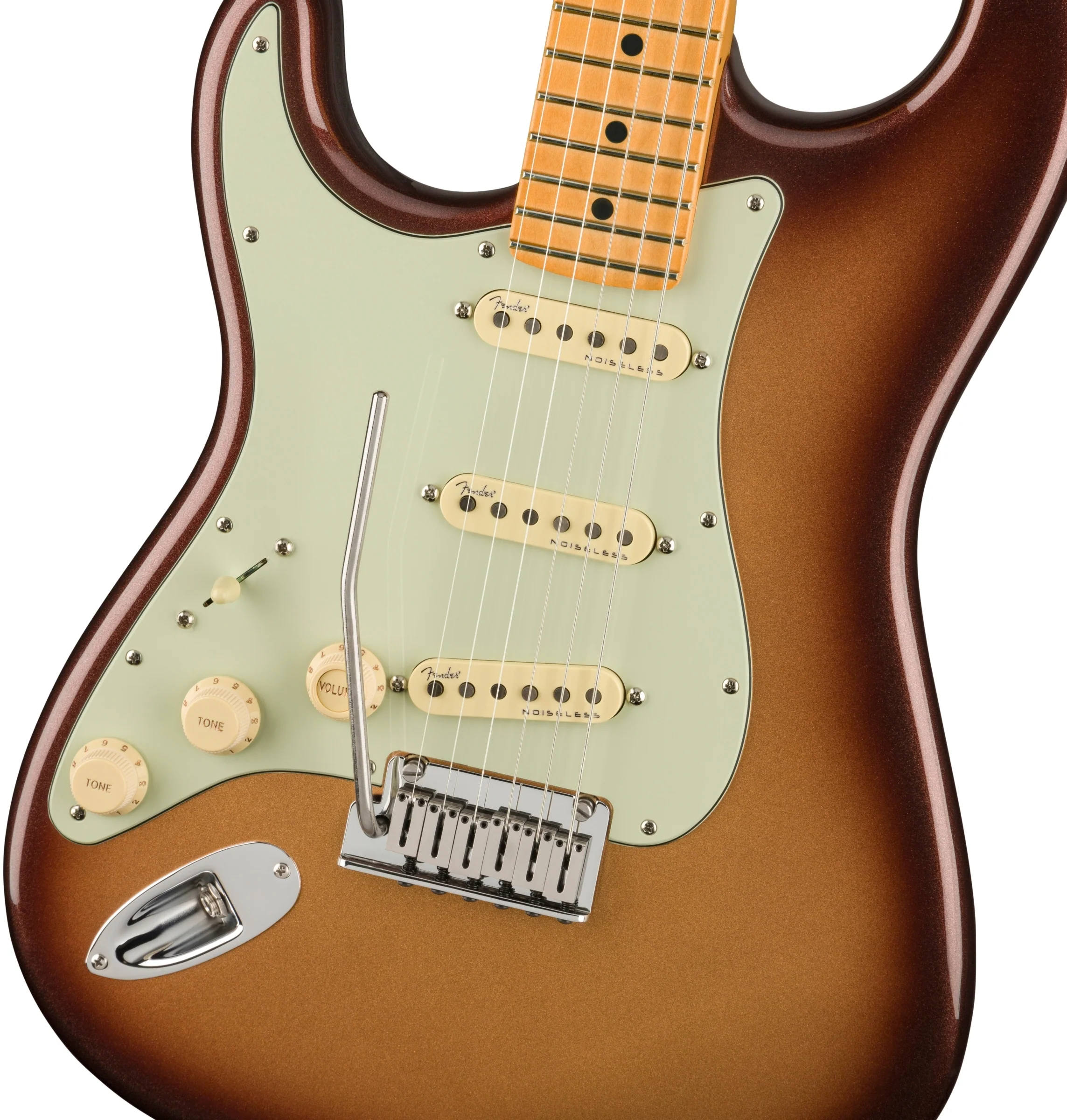 Fender Ultra Stratocaster Left-Handed Maple Fingerboard Mocha Burst Electric Guitar - Image 3