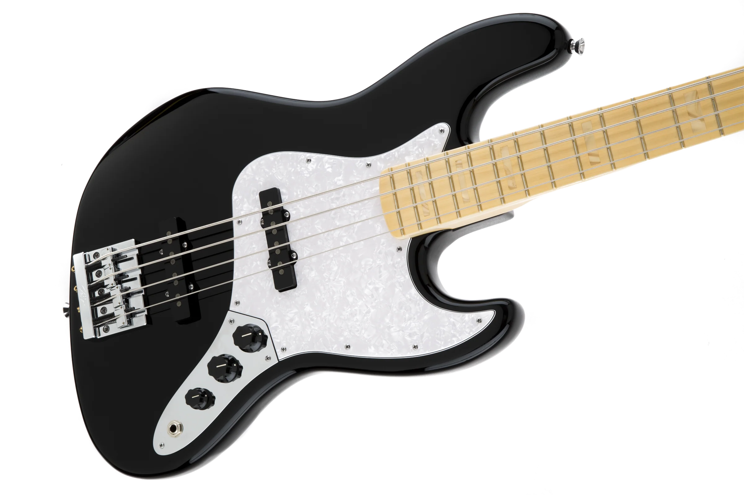 Fender USA Artist Series Geddy Lee Jazz Bass Maple Black - Image 5