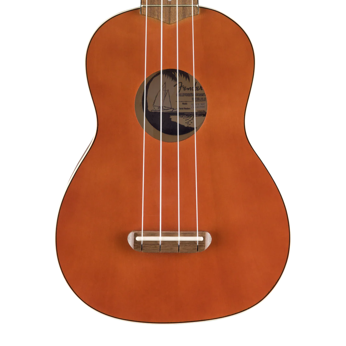 Fender Venice Soprano Uke Walnut Fingerboard - Natural