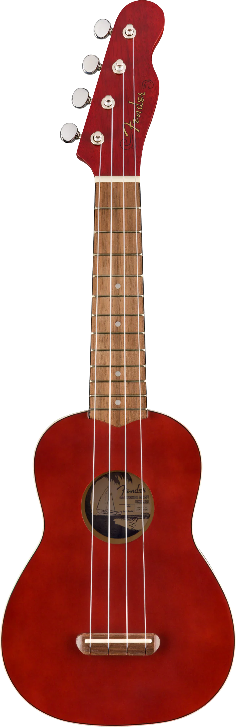 Fender Venice Soprano Ukulele - Cherry - Image 2