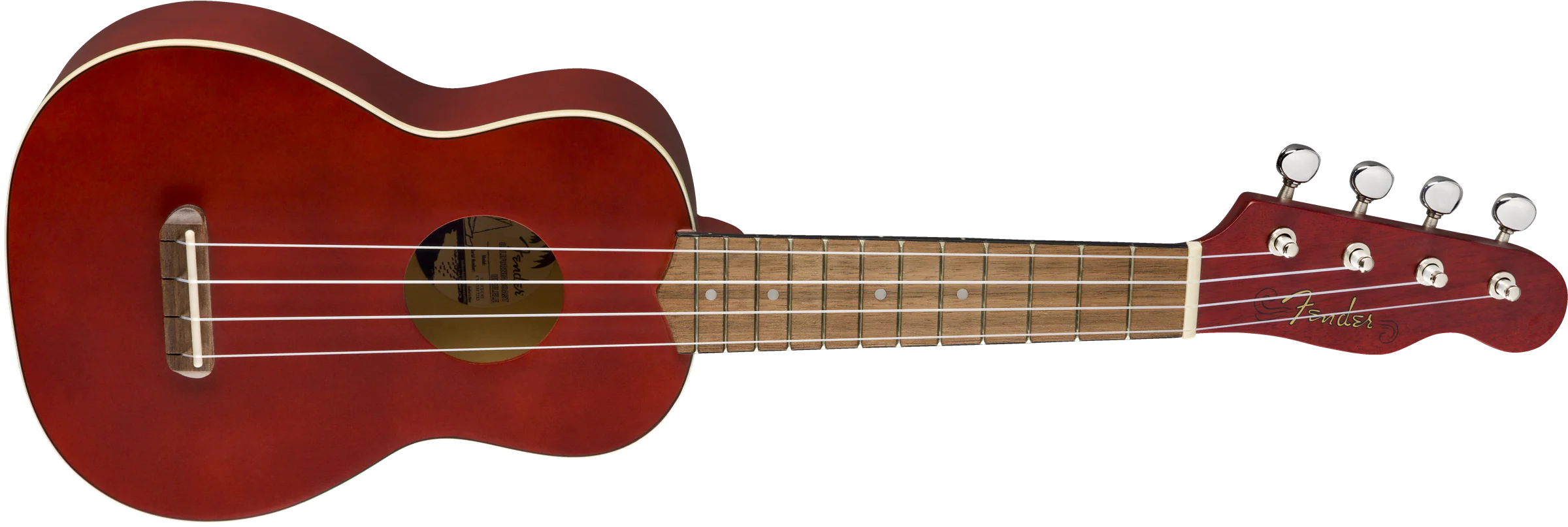 Fender Venice Soprano Ukulele - Cherry - Image 3