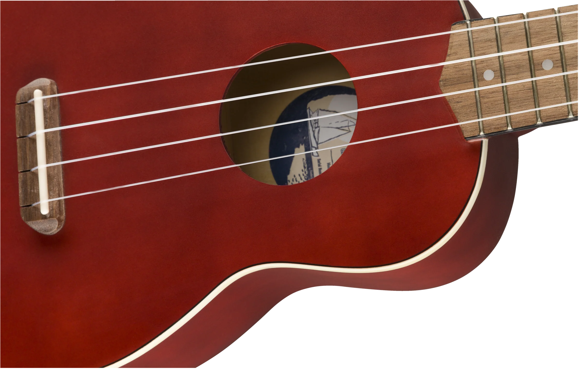 Fender Venice Soprano Ukulele - Cherry - Image 6