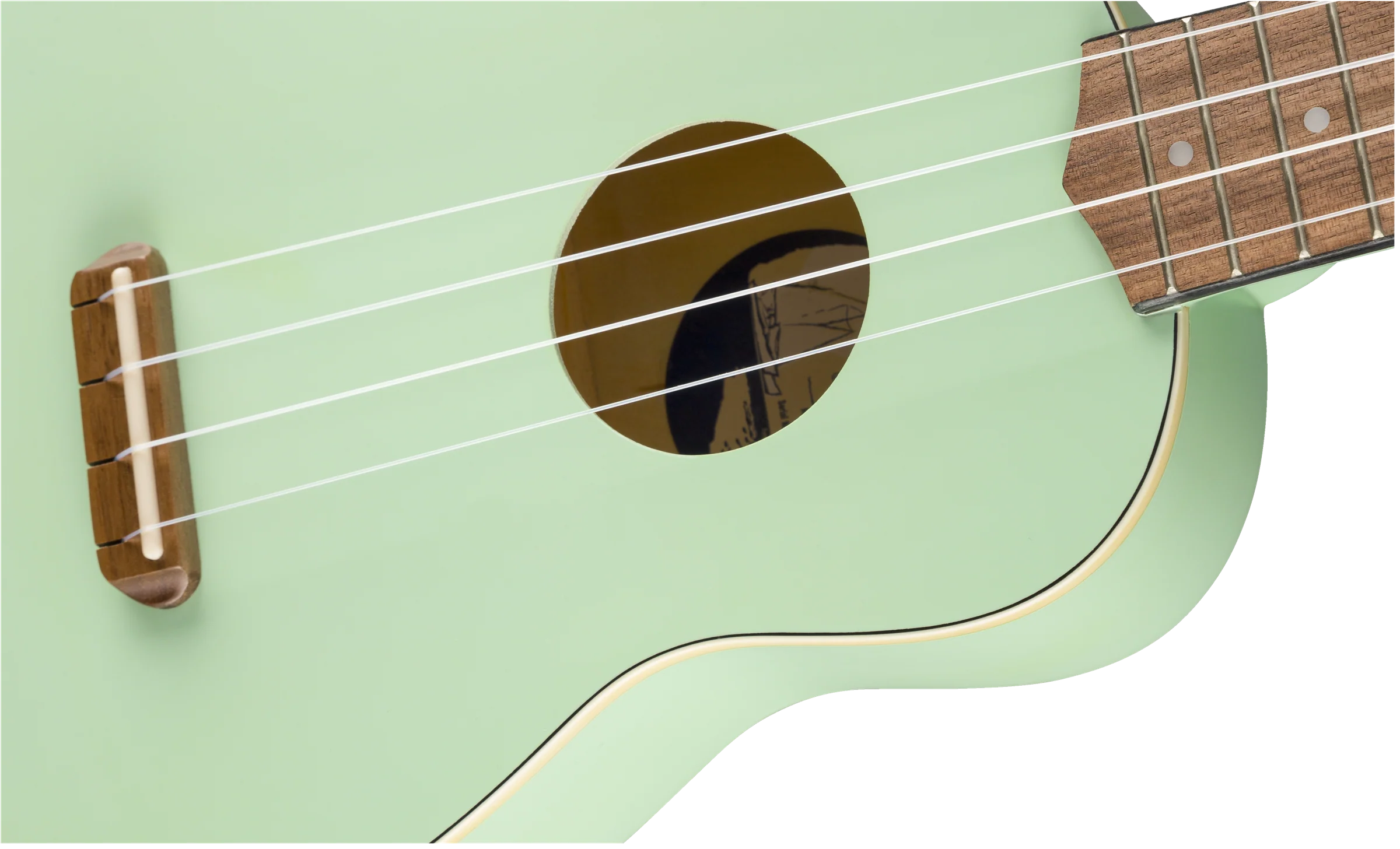 Fender Venice Soprano Ukulele Surf Green Walnut Fingerboard - Image 5