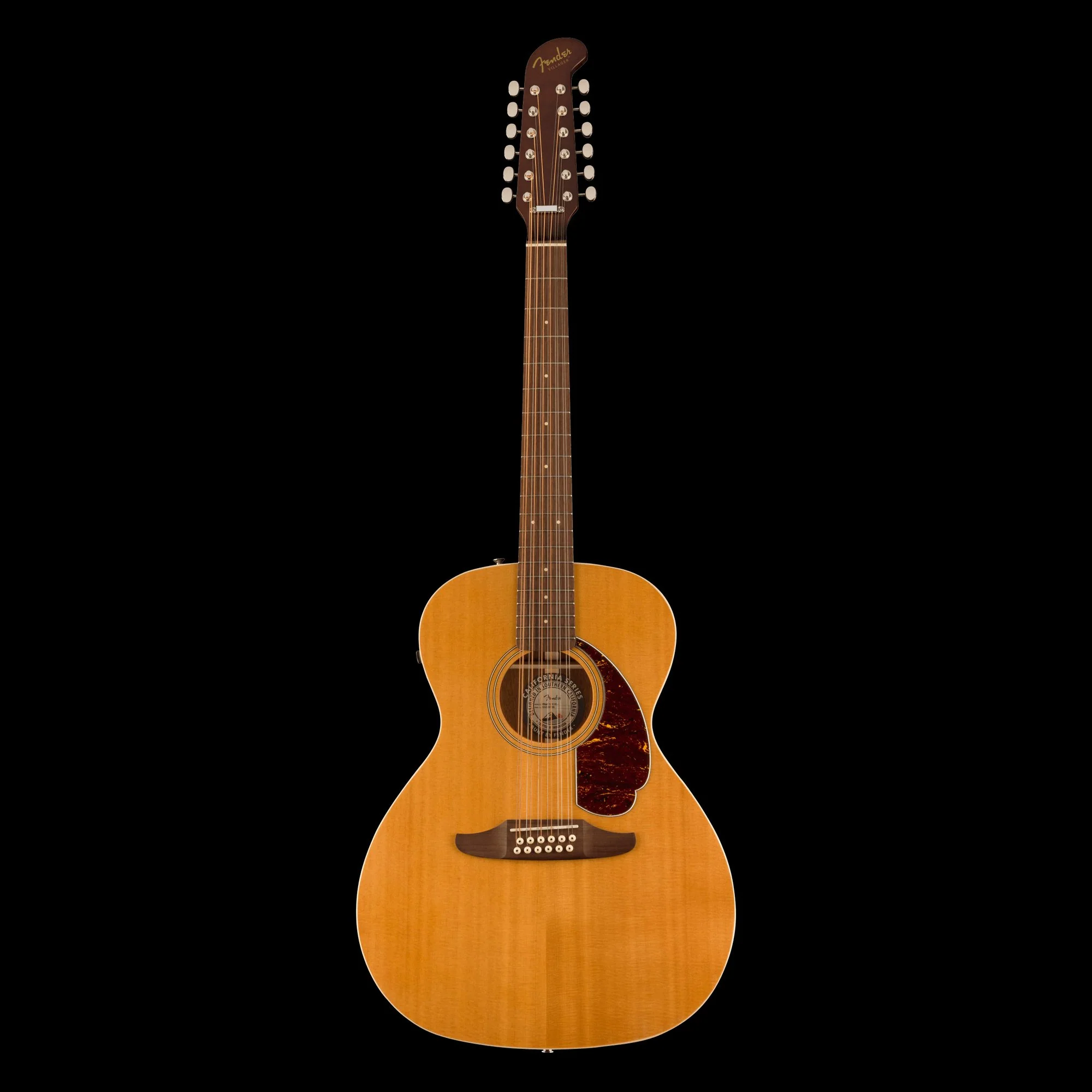 Fender Villager 12-String Walnut Fingerboard Tortoiseshell Pickguard Aged Natural - Image 3