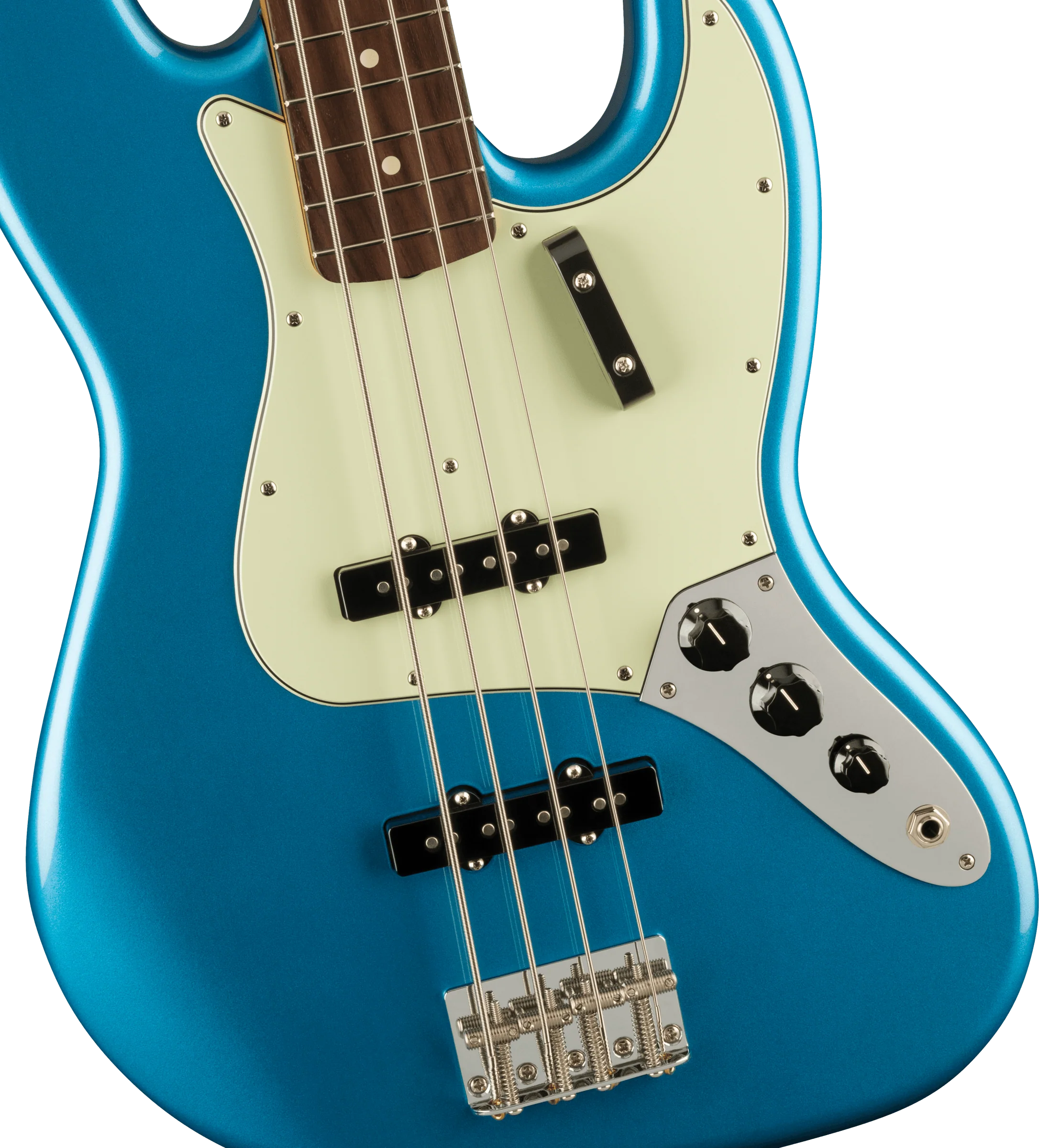 Fender Vintera II 60s Jazz Bass Rosewood Fingerboard Lake Placid Blue With Bag - Image 3
