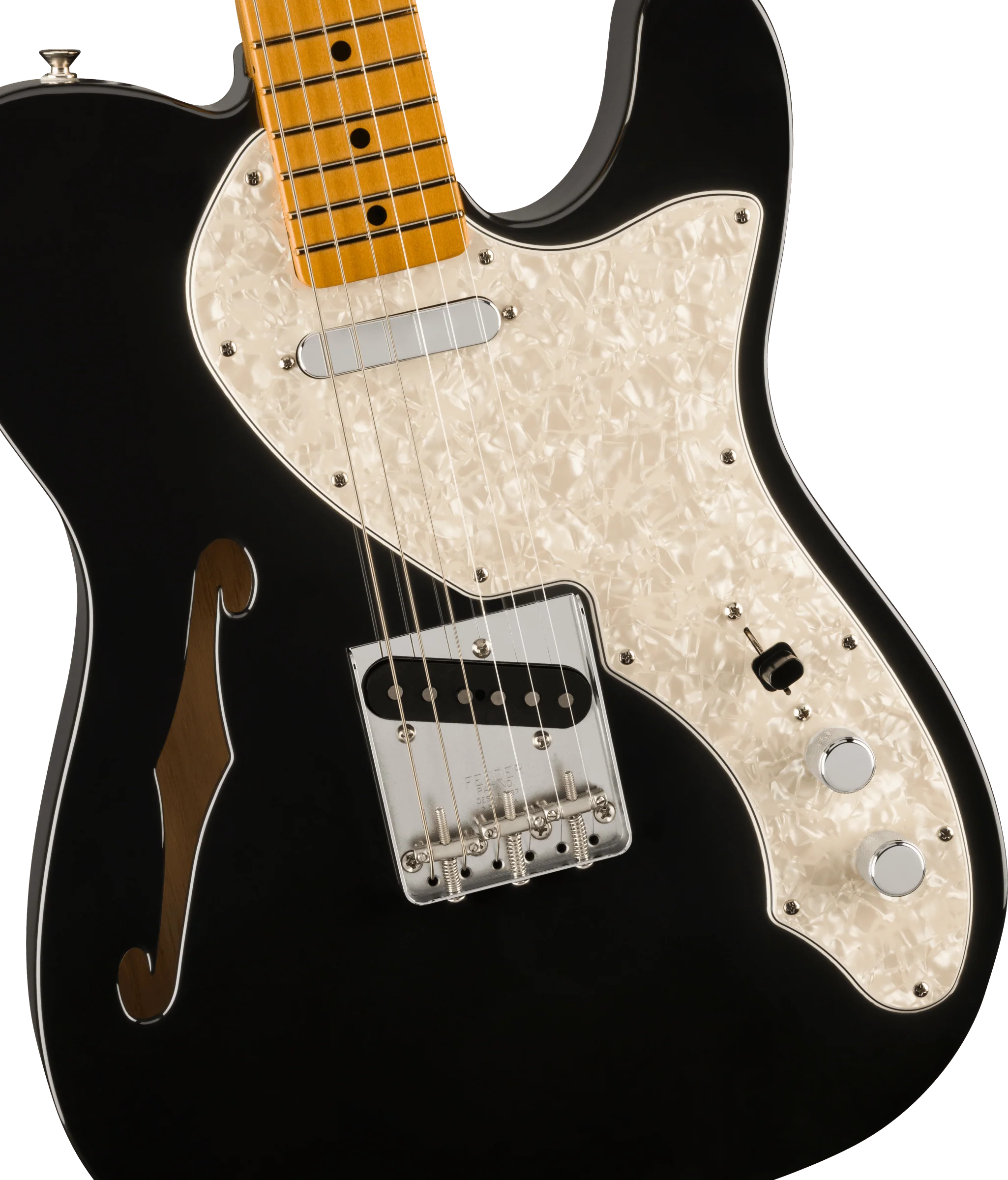 Fender Vintera II '60s Telecaster Thinline Maple Fingerboard Black With Gig Bag - Image 3