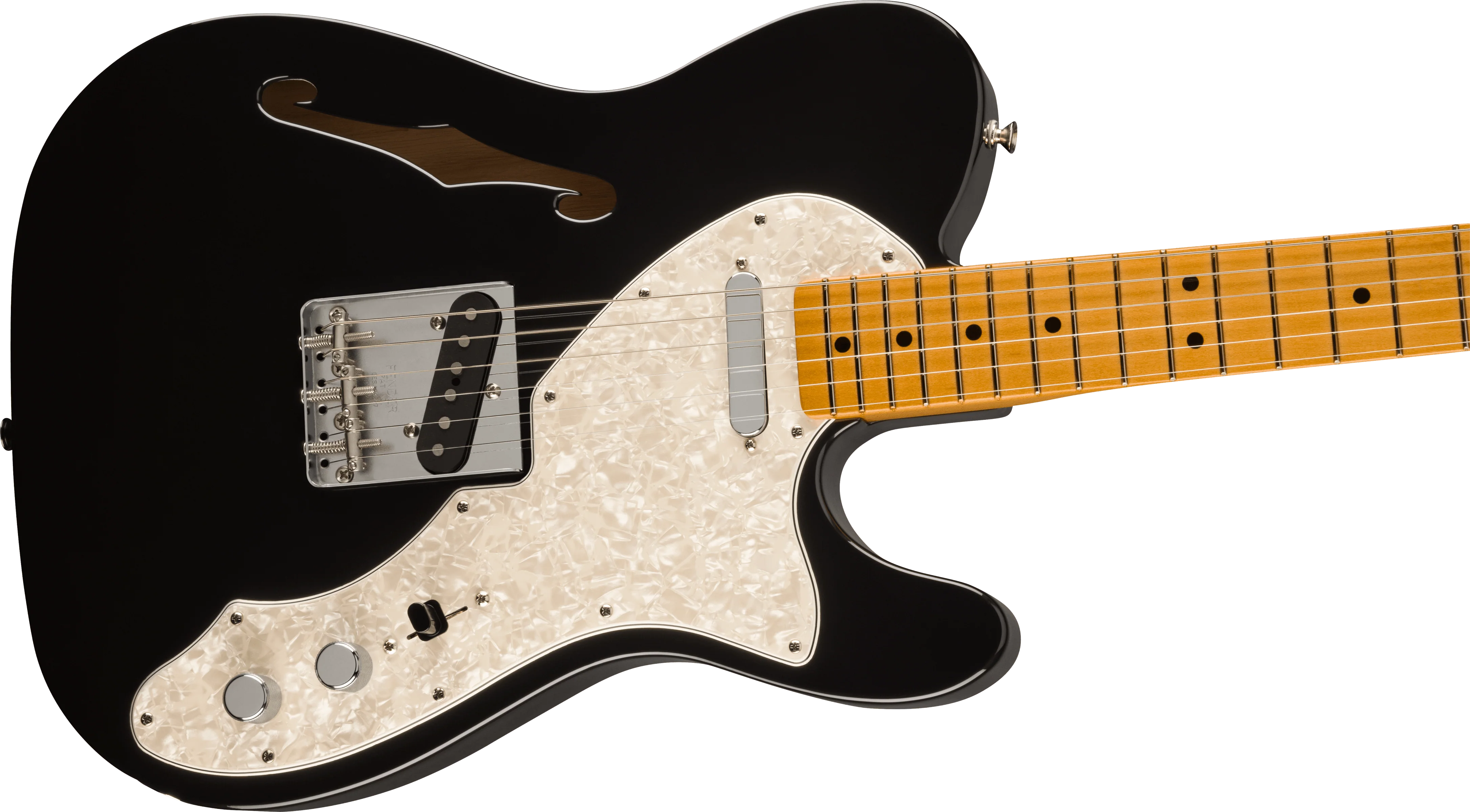 Fender Vintera II '60s Telecaster Thinline Maple Fingerboard Black With Gig Bag - Image 4