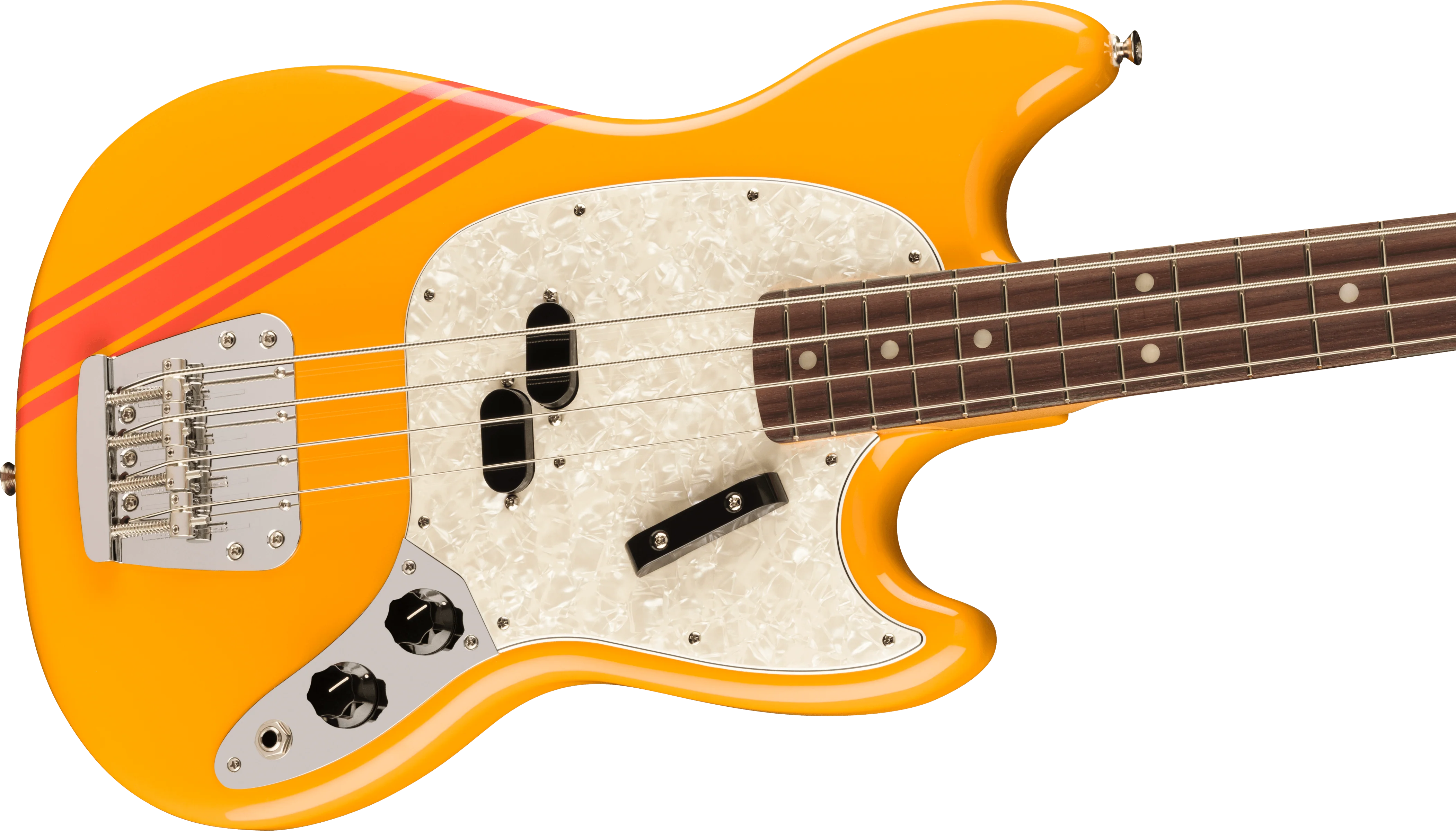 Fender Vintera II '70s Competition Mustang Bass Rosewood Fingerboard Competition Orange With Gig Bag - Image 4