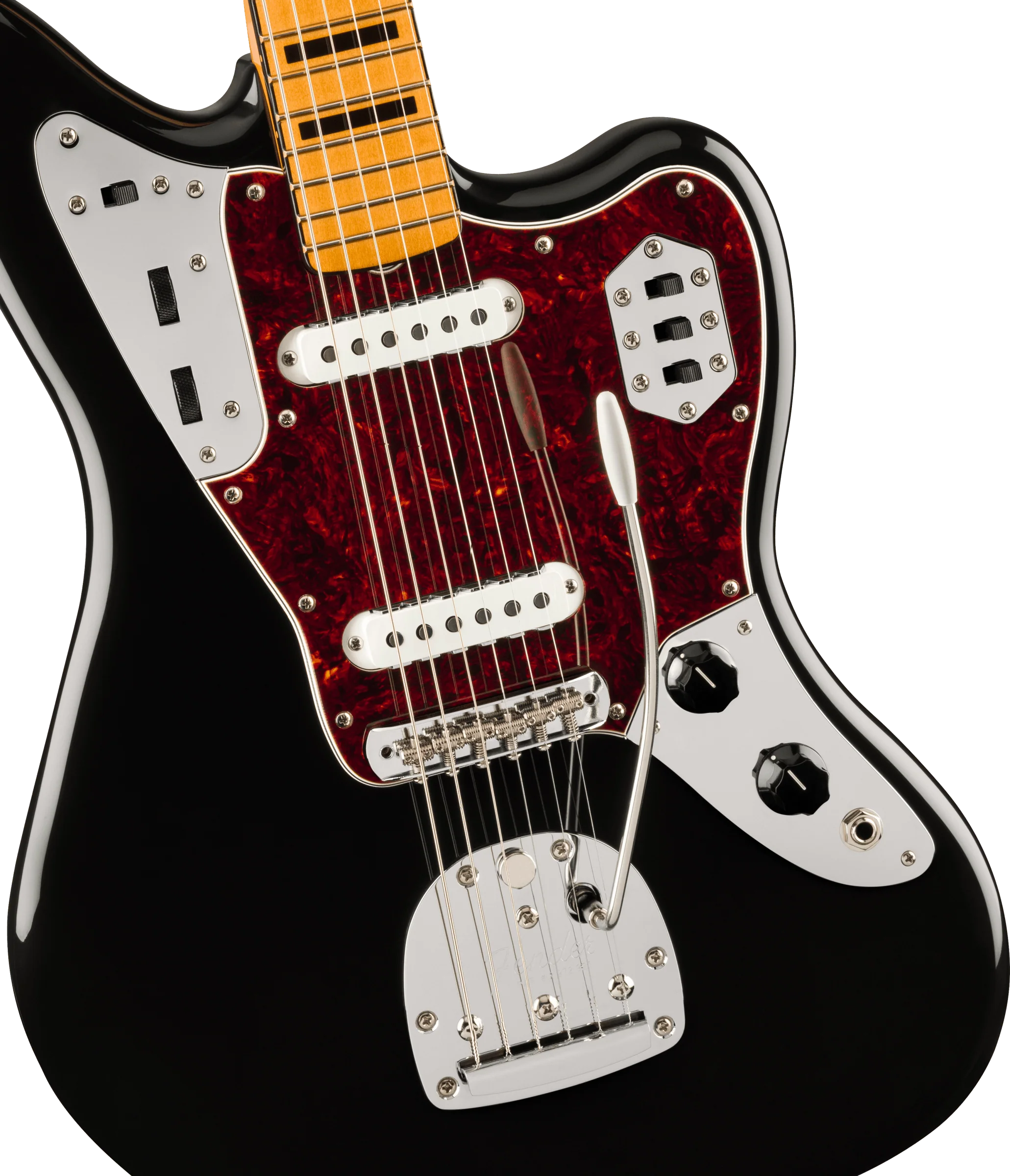 Fender Vintera II 70s Jaguar Maple Fingerboard Black With Gig Bag - Image 3