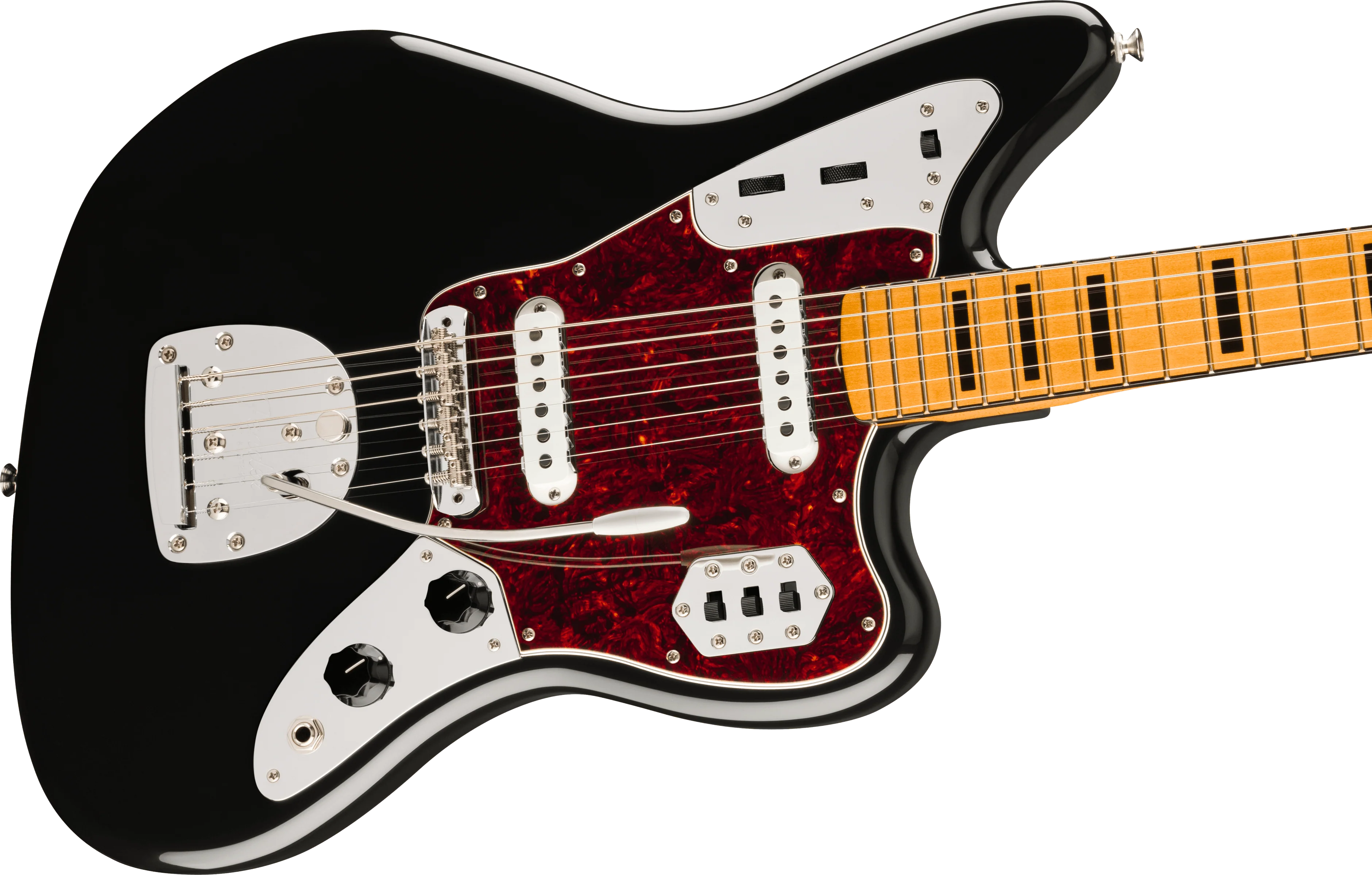Fender Vintera II 70s Jaguar Maple Fingerboard Black With Gig Bag - Image 4