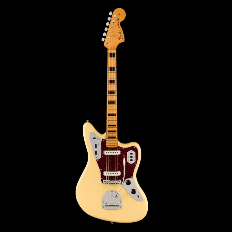 Fender Vintera II '70s Jaguar Maple Fingerboard Vintage White With Gig Bag - Image 2