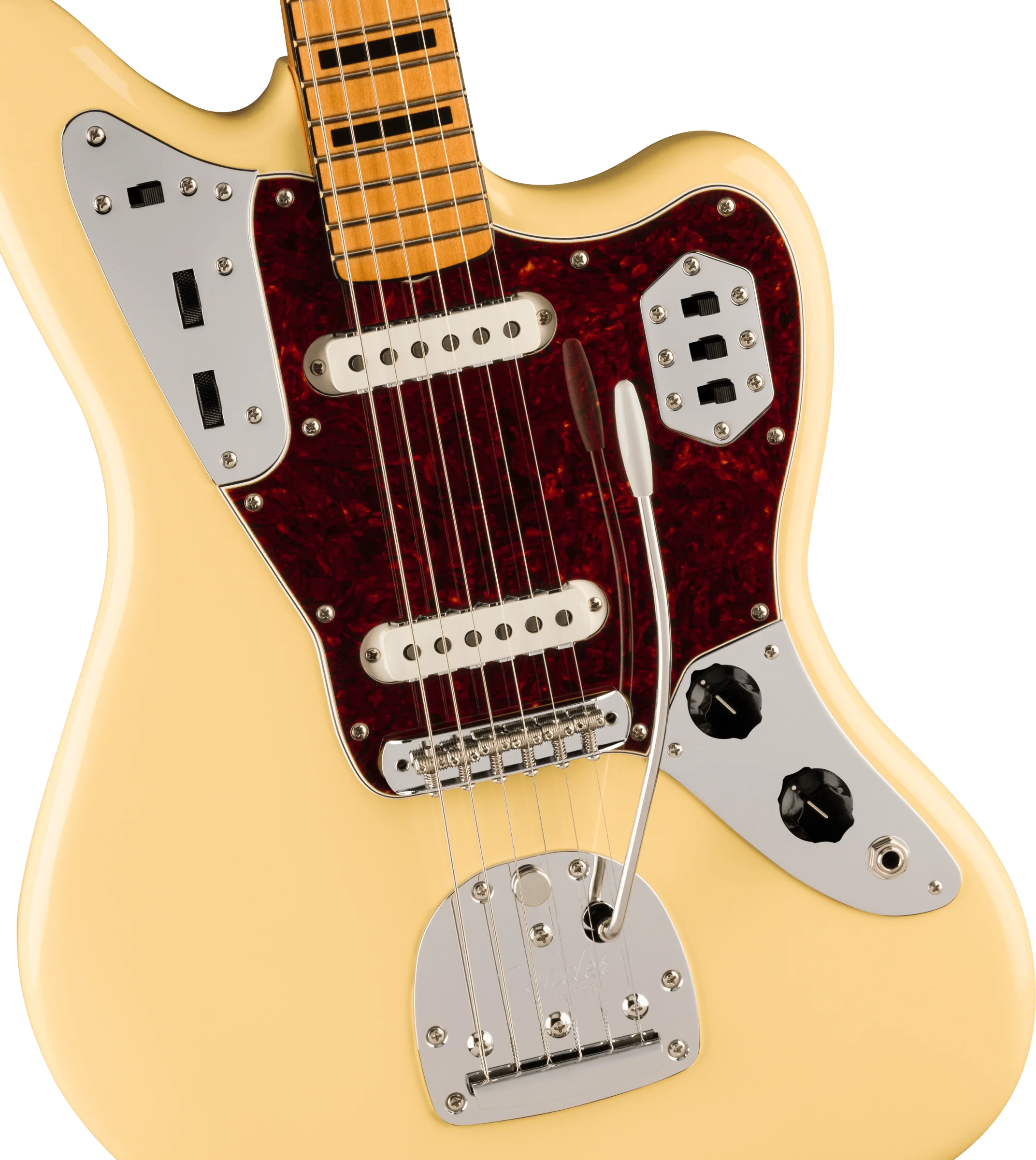 Fender Vintera II '70s Jaguar Maple Fingerboard Vintage White With Gig Bag - Image 3
