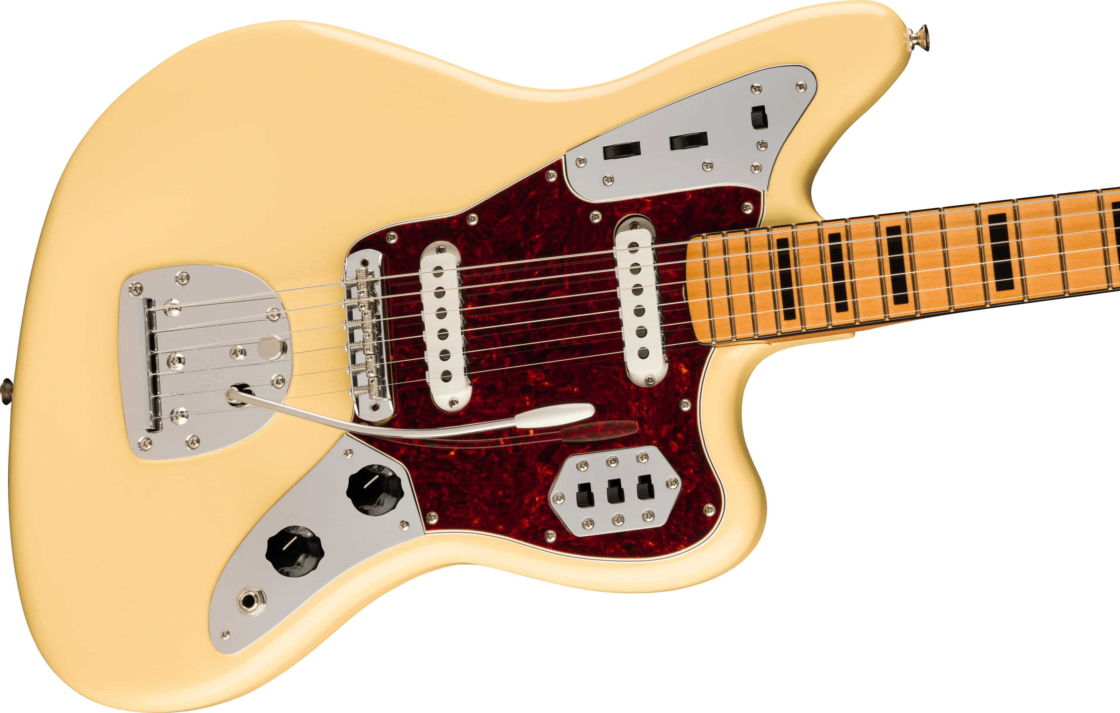 Fender Vintera II '70s Jaguar Maple Fingerboard Vintage White With Gig Bag - Image 4