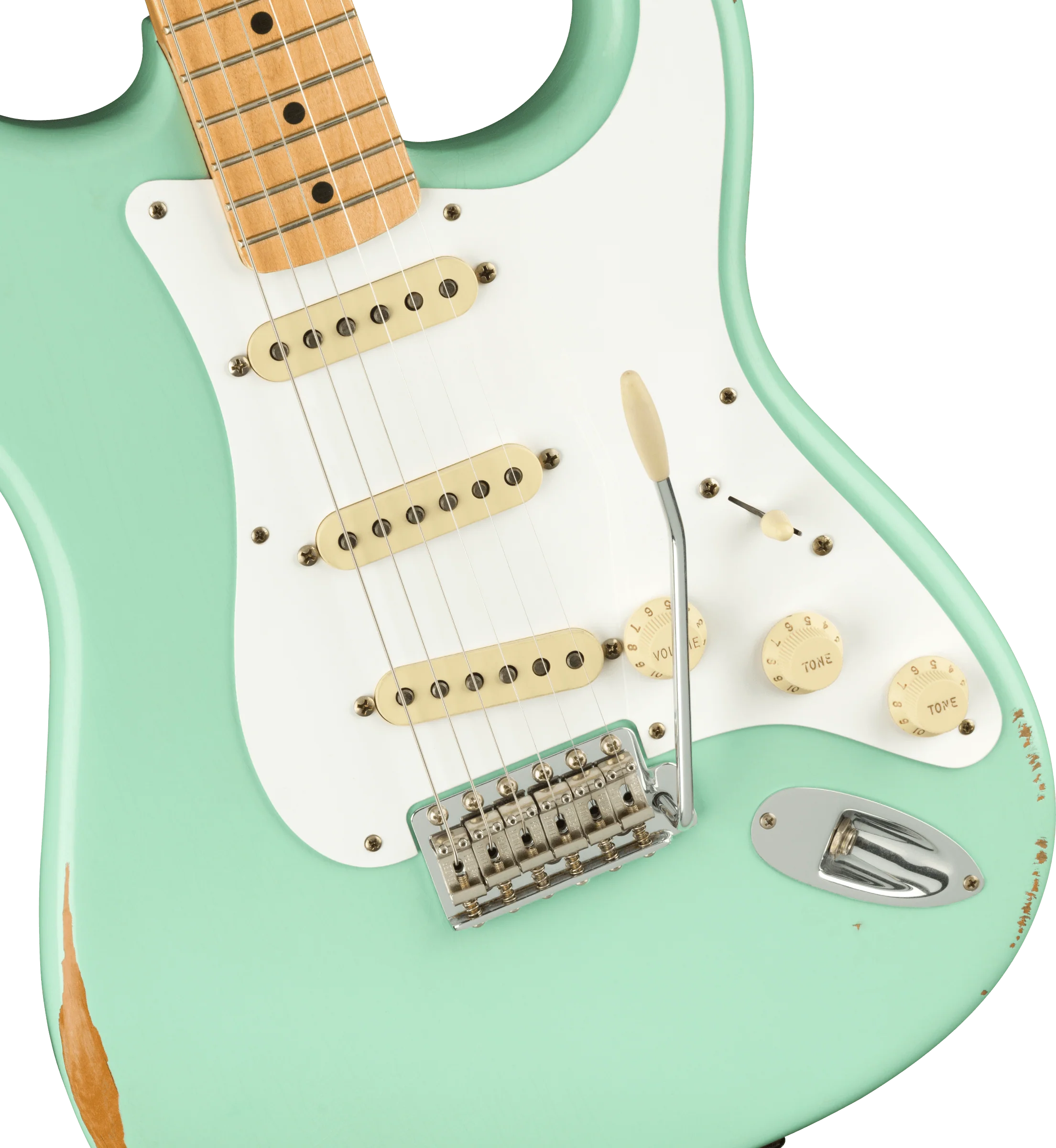 Fender Vintera Road Worn '50s Stratocaster Surf Green With Gig Bag - Image 4