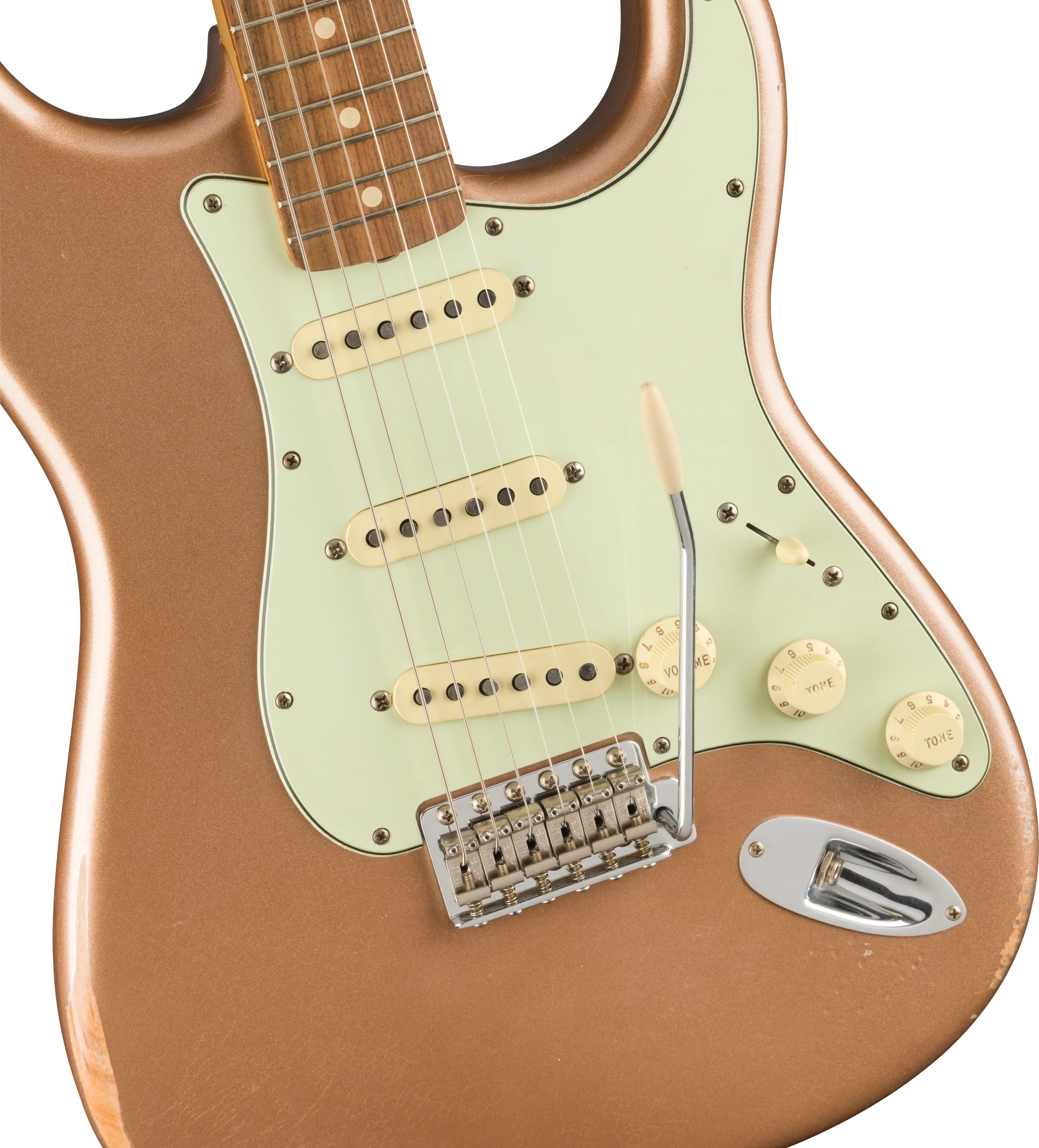 Fender Vintera Road Worn '60s Stratocaster Firemist Gold With Gig Bag - Image 4