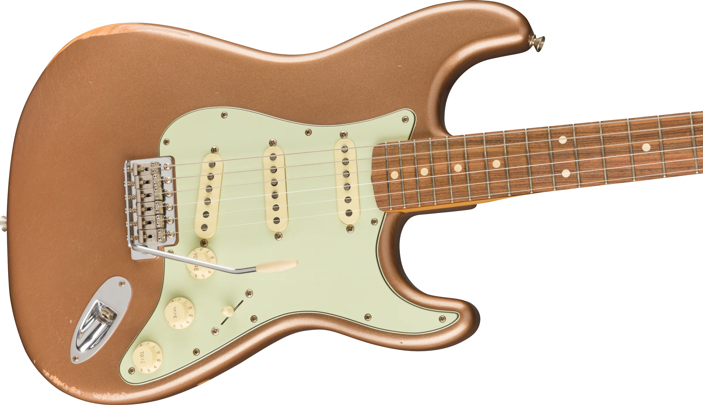 Fender Vintera Road Worn '60s Stratocaster Firemist Gold With Gig Bag - Image 5