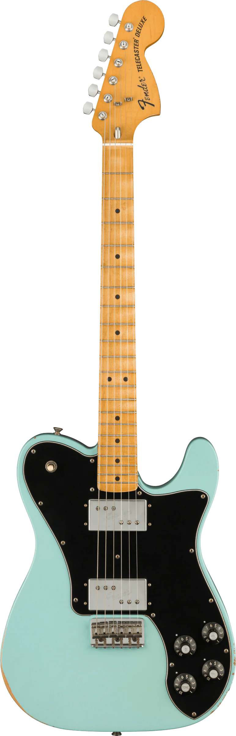 Fender Vintera Road Worn '70s Telecaster Deluxe Daphne Blue With Gig Bag - Image 2