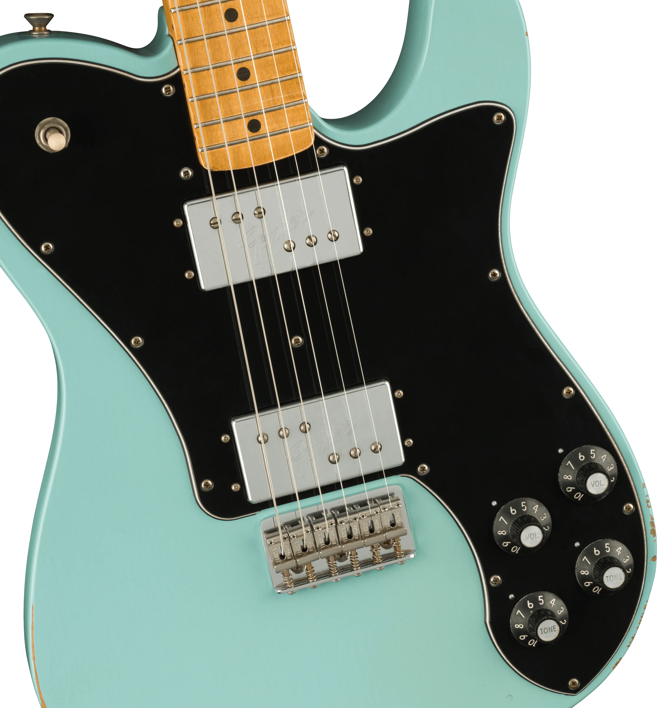 Fender Vintera Road Worn '70s Telecaster Deluxe Daphne Blue With Gig Bag - Image 4