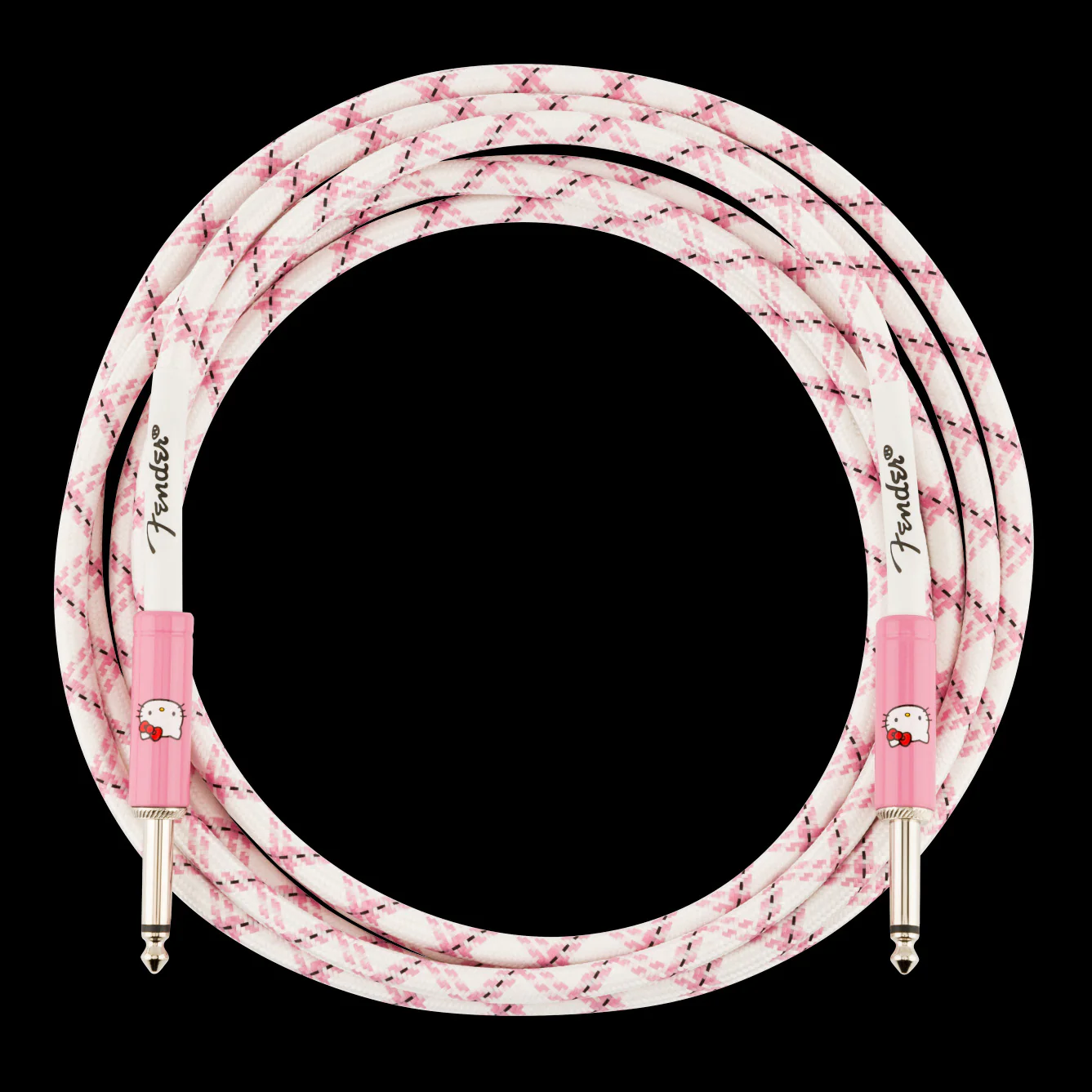 Fender x Hello Kitty White/Pink Woven Cable 10-ft. - Image 2