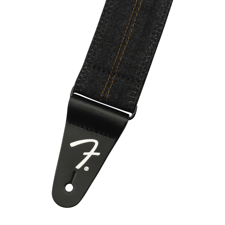Fender x Wrangler Riveted Denim Strap Black - Image 2