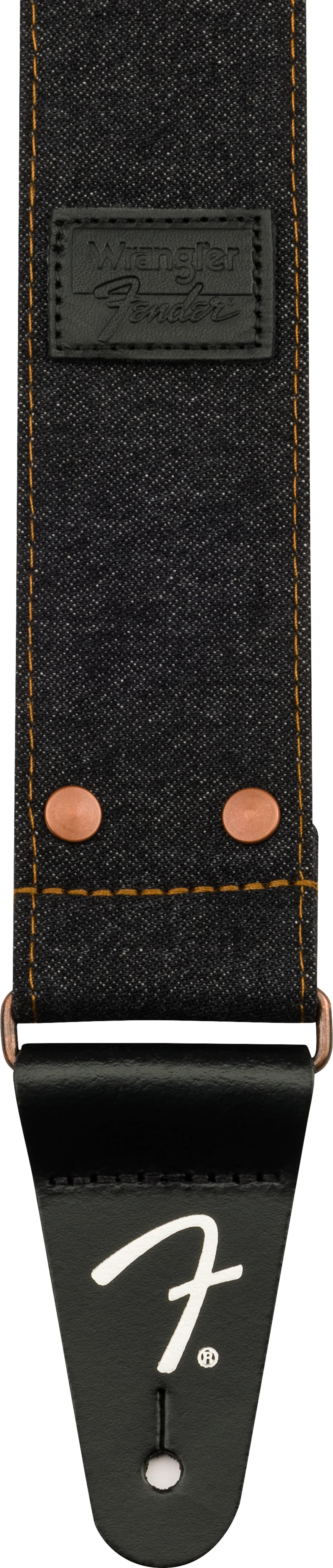Fender x Wrangler Riveted Denim Strap Black - Image 4