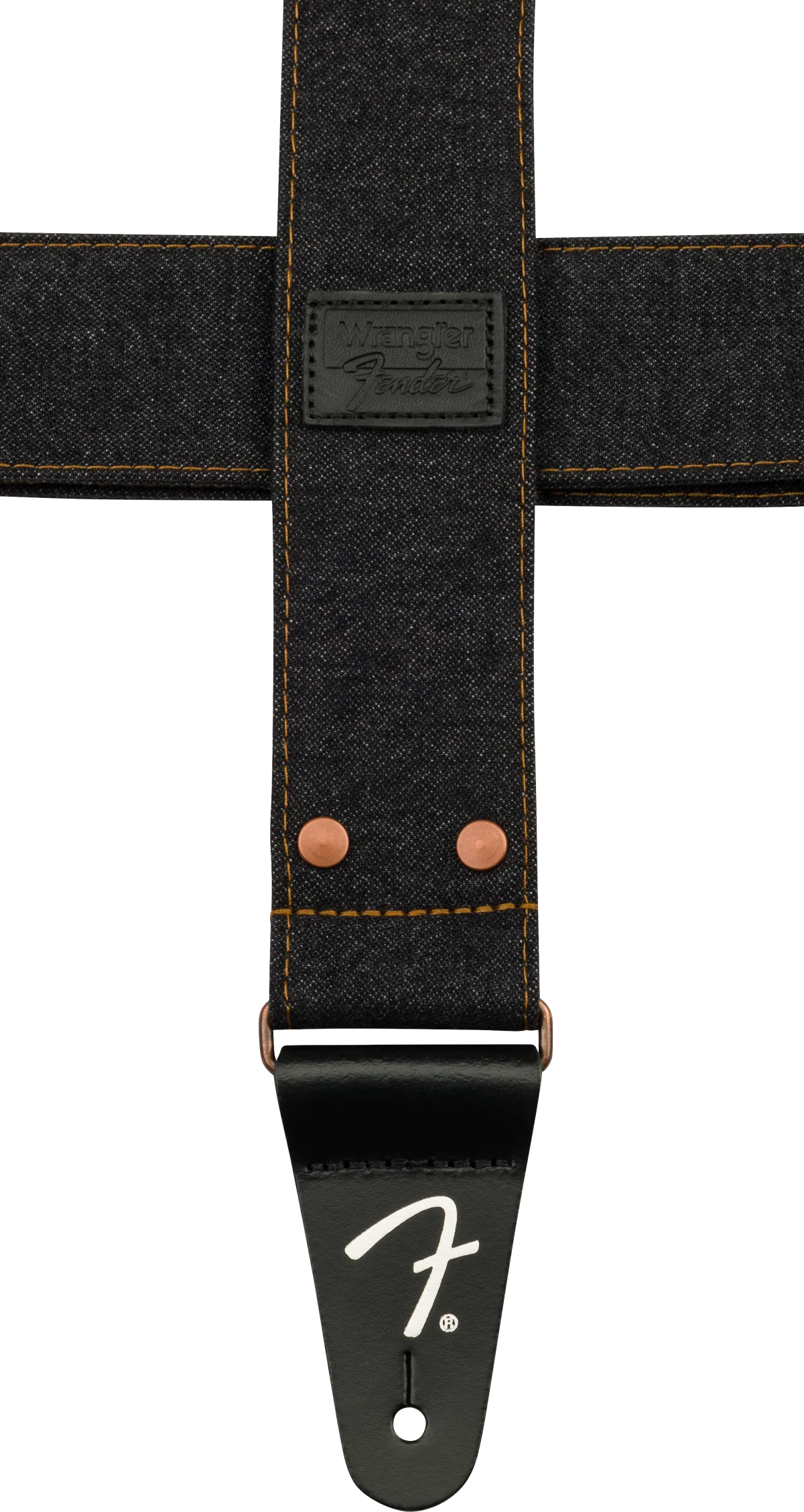 Fender x Wrangler Riveted Denim Strap Black - Image 5