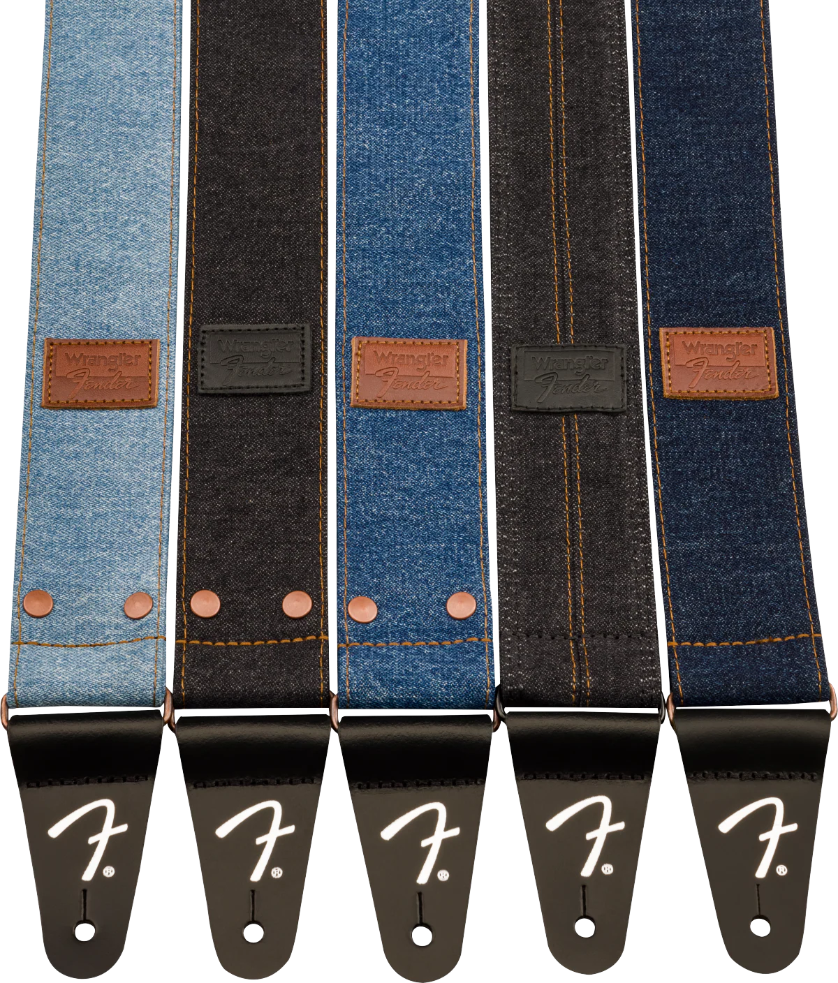 Fender x Wrangler Riveted Denim Strap Indigo - Image 6