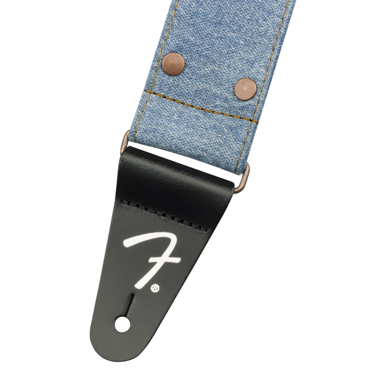 Fender x Wrangler Riveted Denim Strap Light Indigo - Image 2