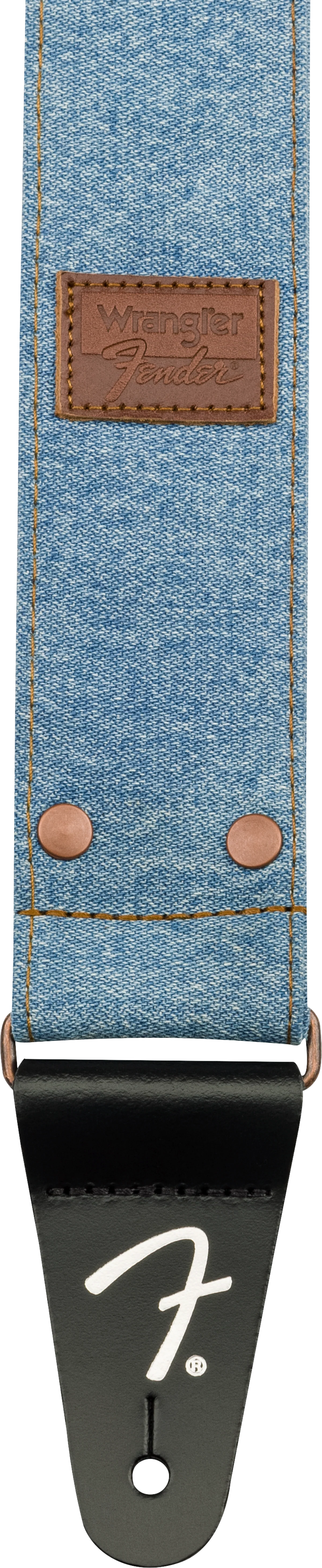 Fender x Wrangler Riveted Denim Strap Light Indigo - Image 4