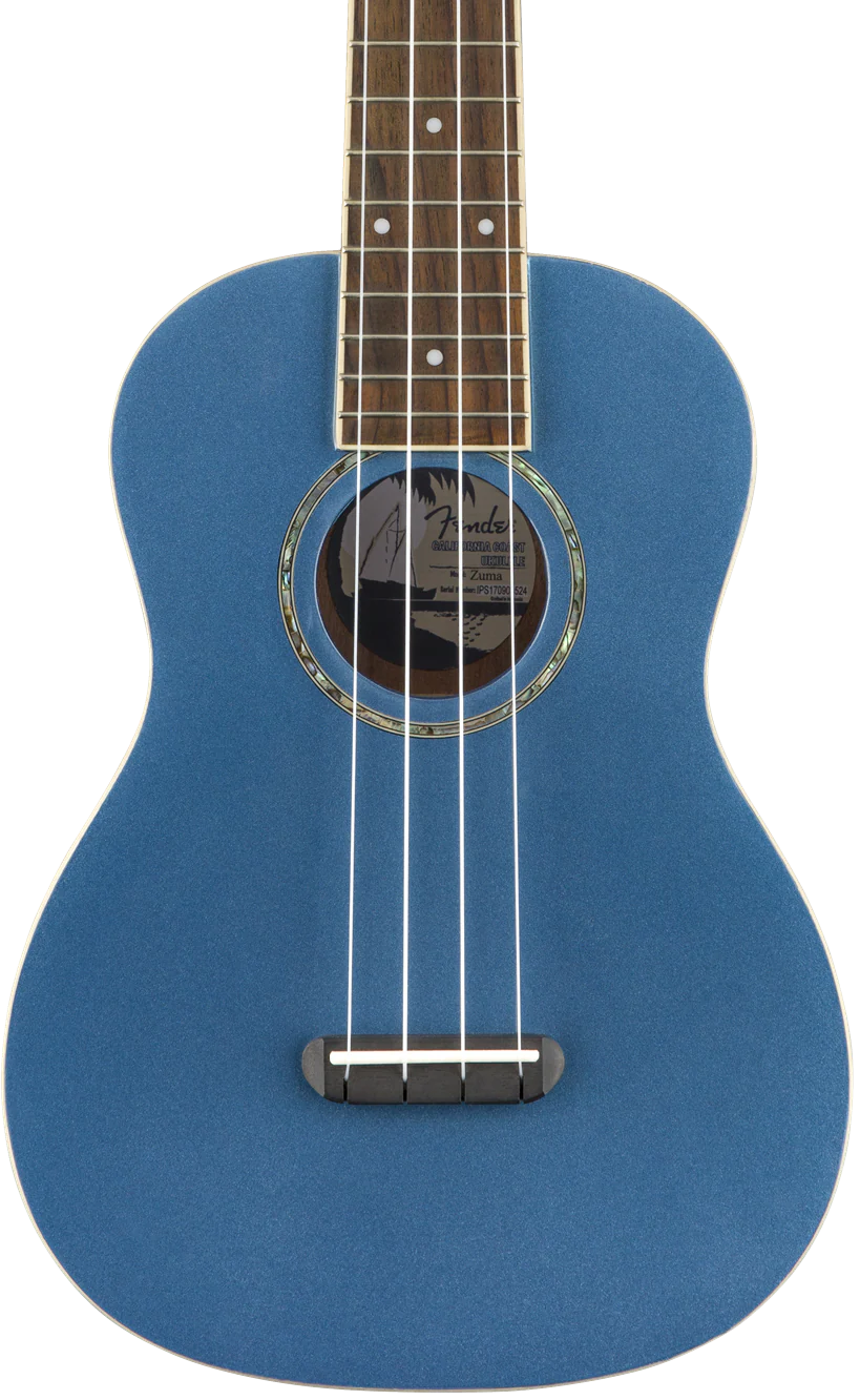 Fender Zuma Classic Concert Uke Lake Placid Blue Walnut Fingerboard