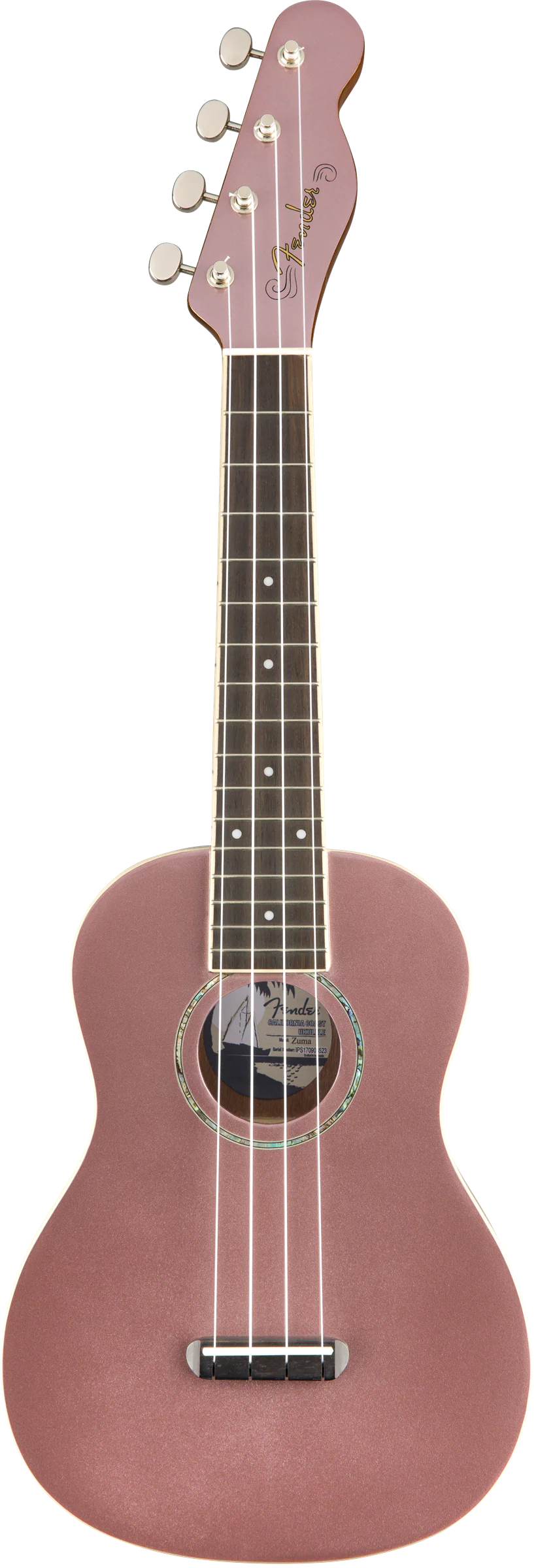 Fender Zuma Concert Ukulele Burgundy Mist Walnut Fingerboard - Image 2