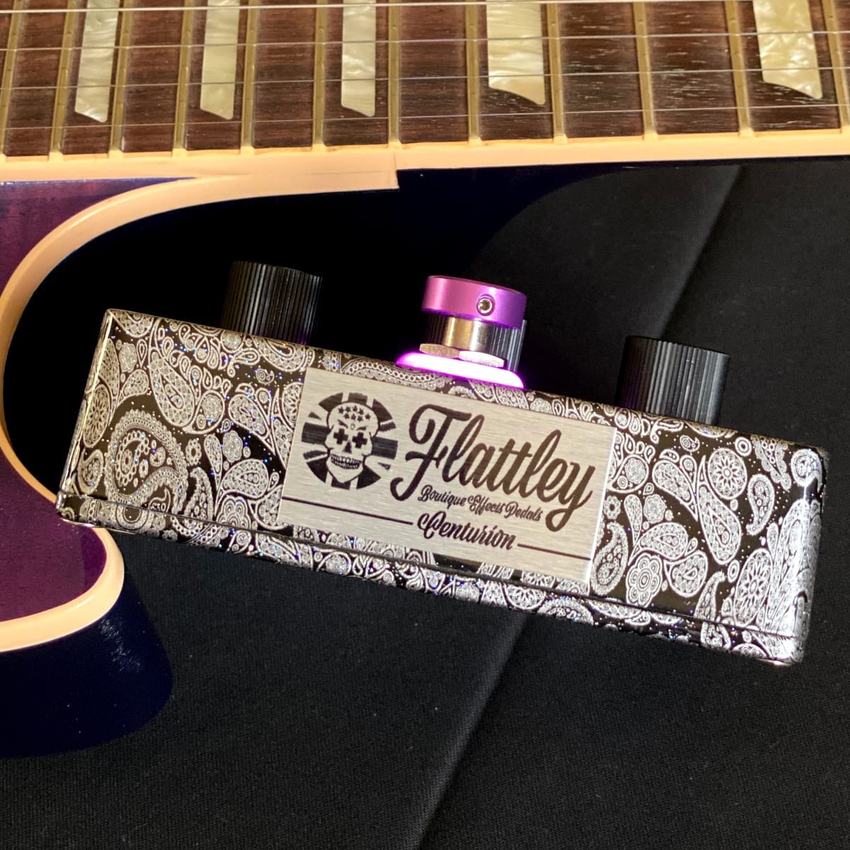 Flattley Guitar Effect Pedals Platinum Series Silver Centurion Transparent Overdrive Guitar Pedal - Image 4