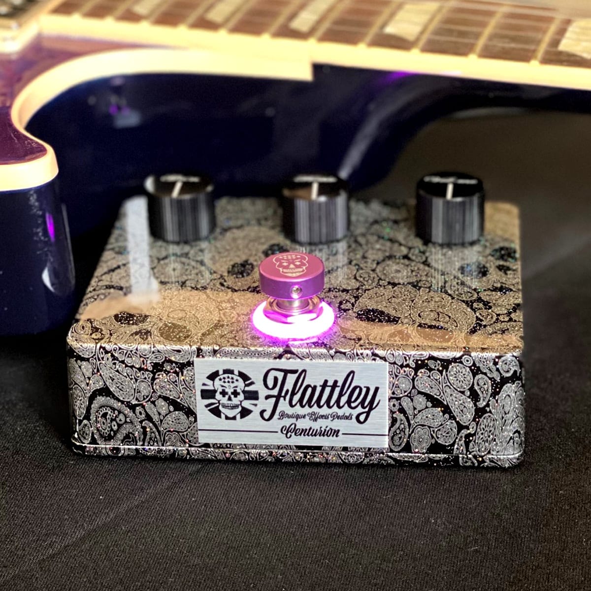 Flattley Guitar Effect Pedals Platinum Series Silver Centurion Transparent Overdrive Guitar Pedal - Image 5