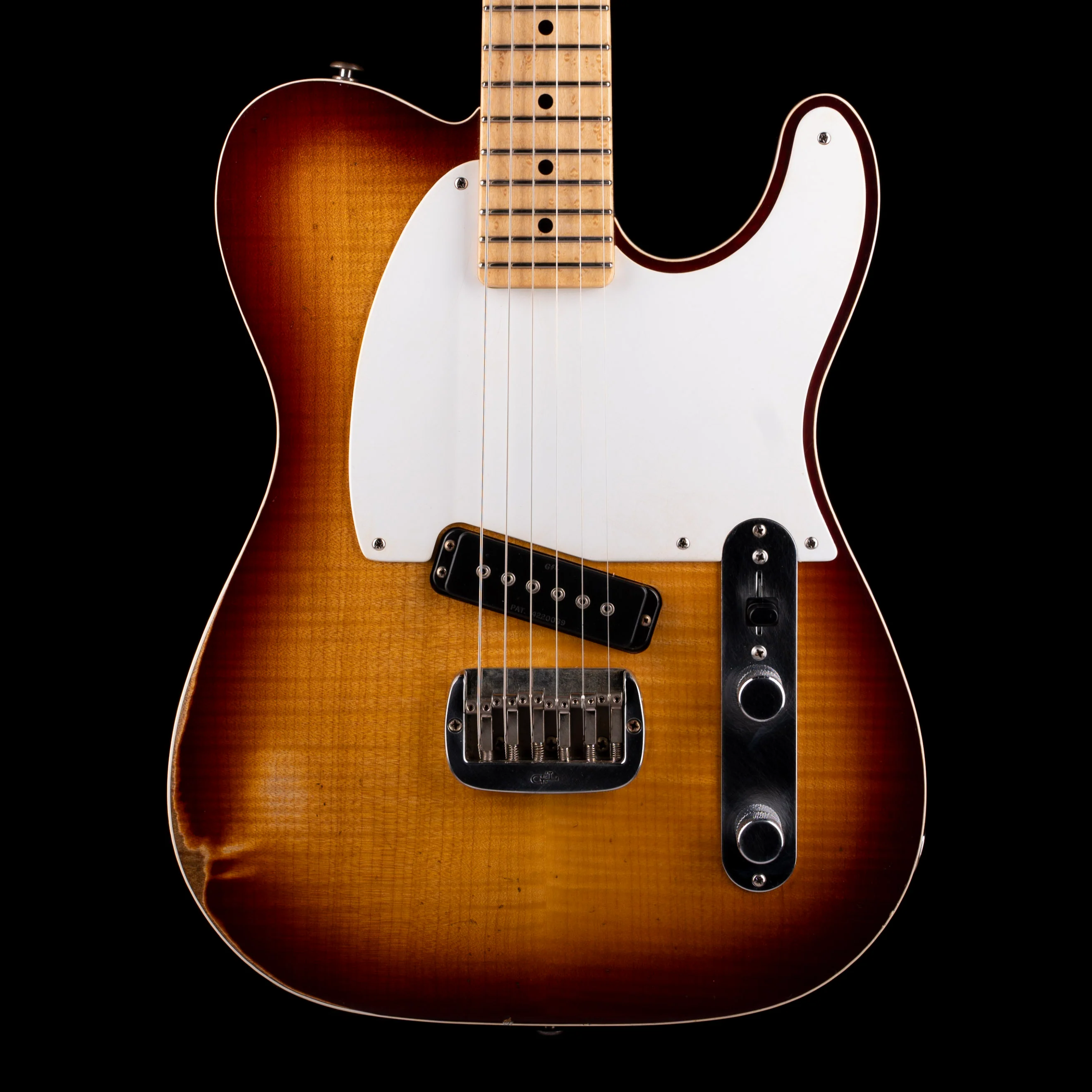G&L Custom Shop Solamente Mahogany ASAT Tobacco Sunburst Electric Guitar With Soft Case